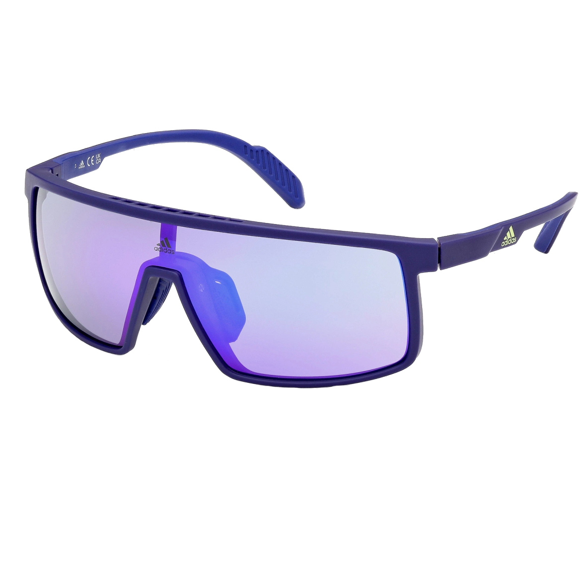 Image of adidas Prfm Shield SP0057 Sport Sunglasses - Blue/Other / Contrast Mirror Violet