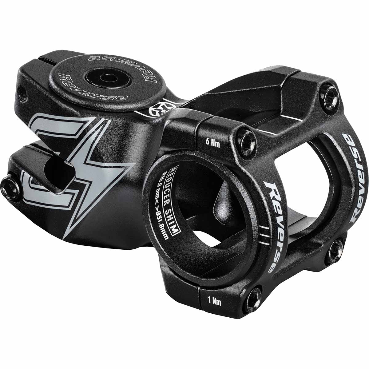 Picture of Reverse Components E-Black-One D-2 MTB Stem | 50mm - 31.8/35mm - black/grey