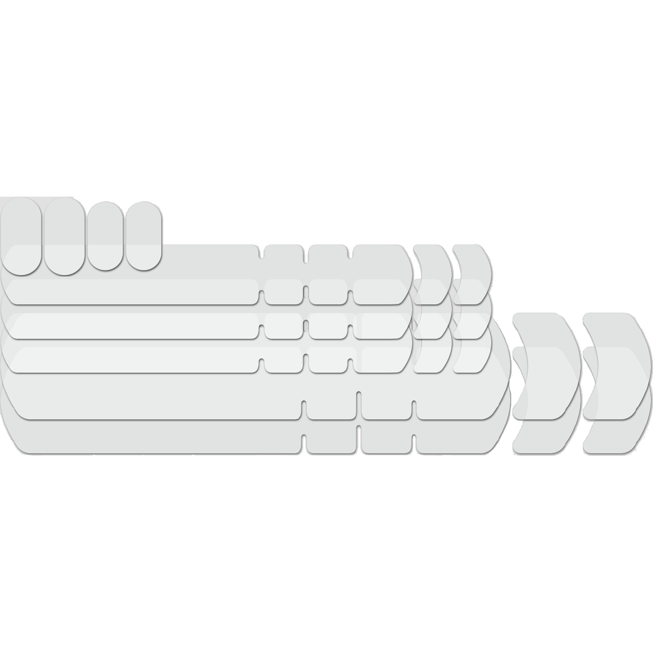 Picture of Lizard Skins Frame Kit - Clear Bike Protection Patches (9 pcs) - Matte