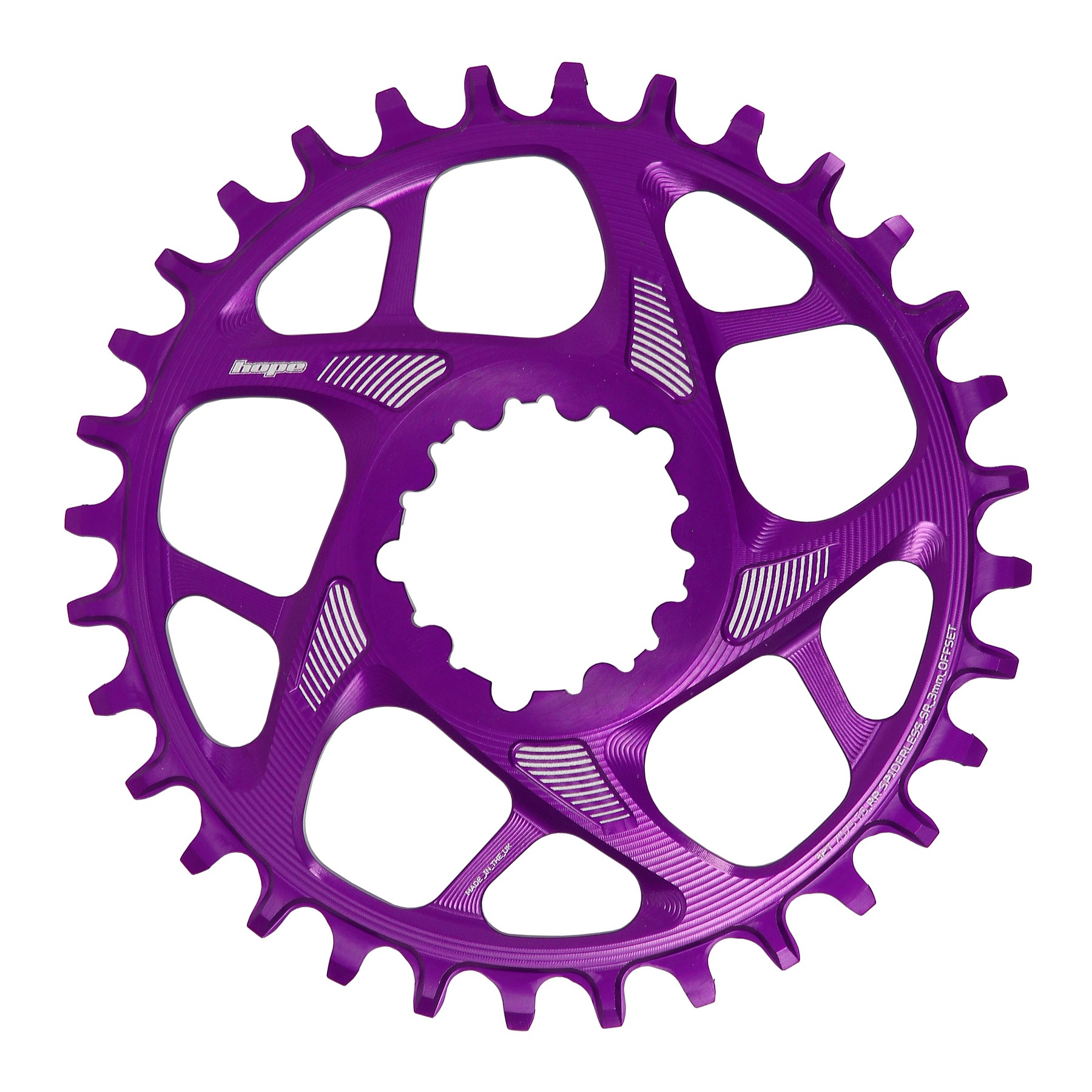 Produktbild von Hope R22 Kettenblatt SR3 | SRAM 3-Bolt Direct Mount | 3mm Offset - violett