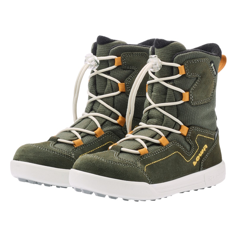 LOWA Bottes d'Hiver Enfant Raik GTX Hi olive/jaune (Pointure