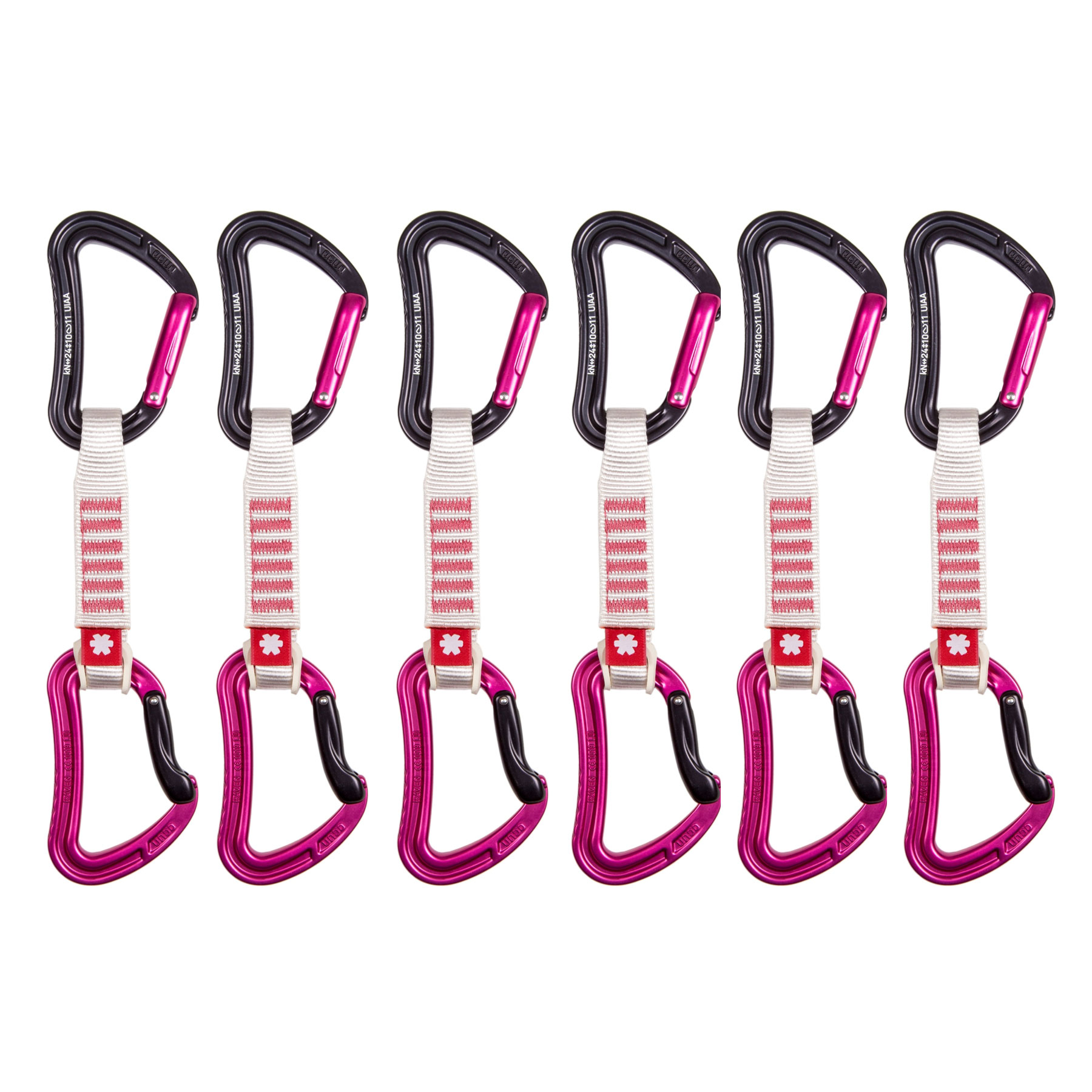 Picture of Ocún Raven QD Zoom Pa 15/22 mm 12 cm Quickdraw Set - 6 Pack - pink