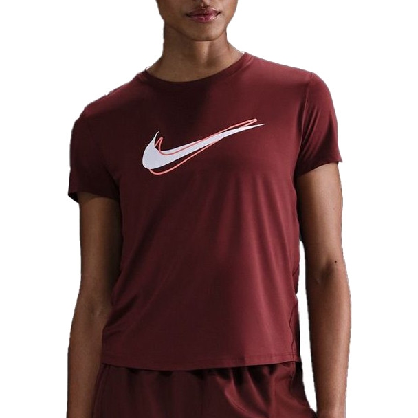 Produktbild von Nike One Swoosh Dri-FIT Kurzarmshirt Damen - dark team red HJ2204-619
