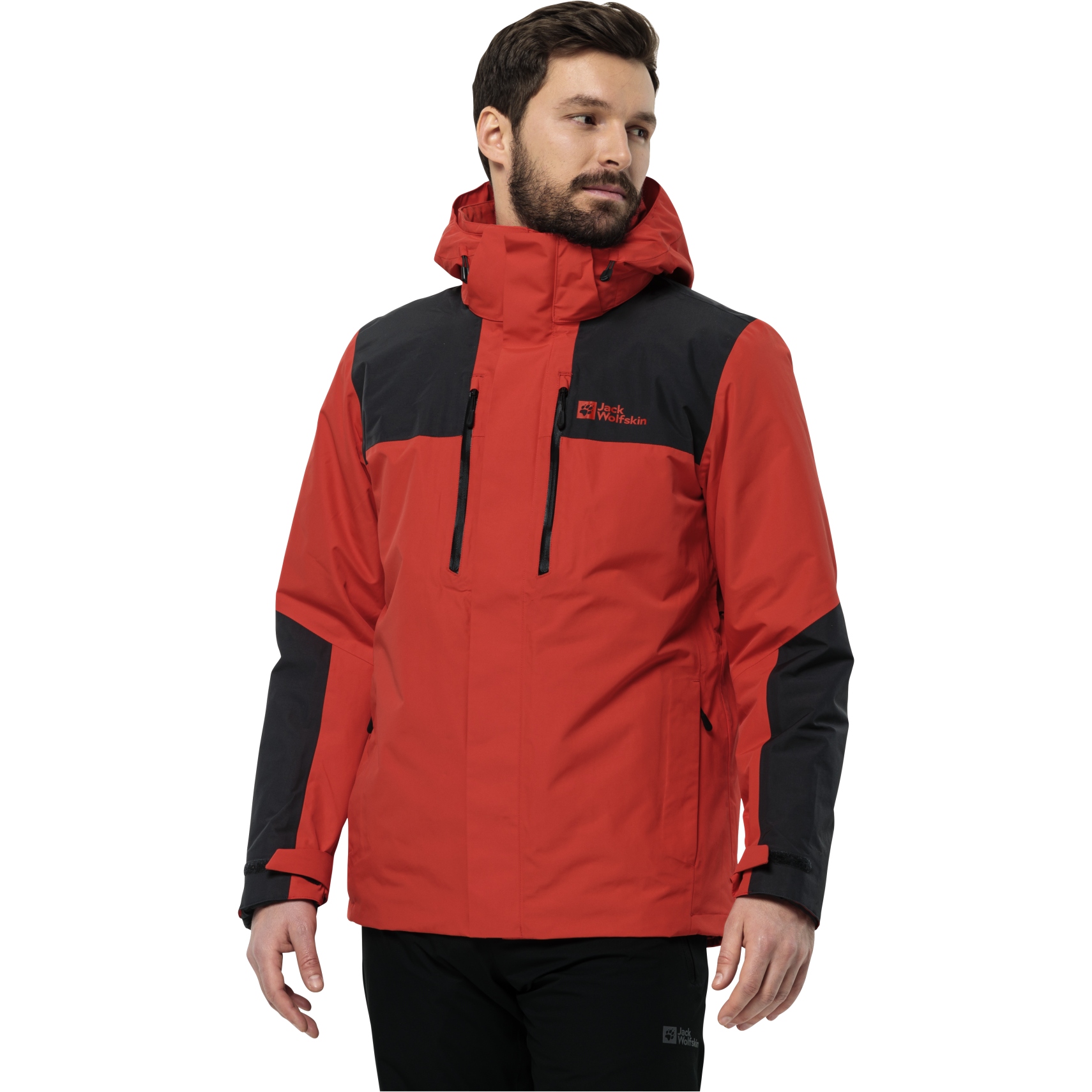 Picture of Jack Wolfskin Jasper 3In1 Jacket - strong red