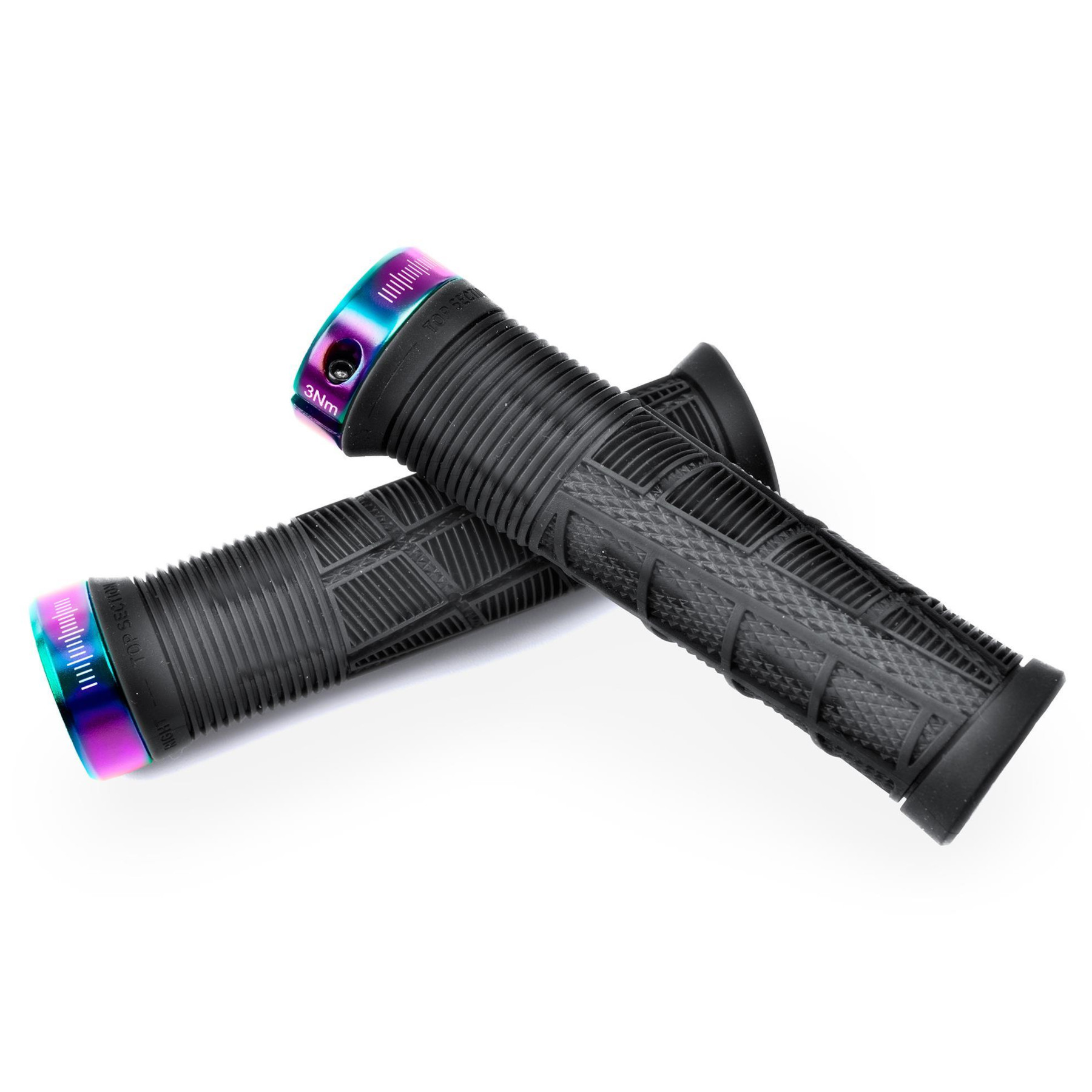 ACID DISRUPT SLIM Lock-On Handlebar Grips translucent black´n´oil slick