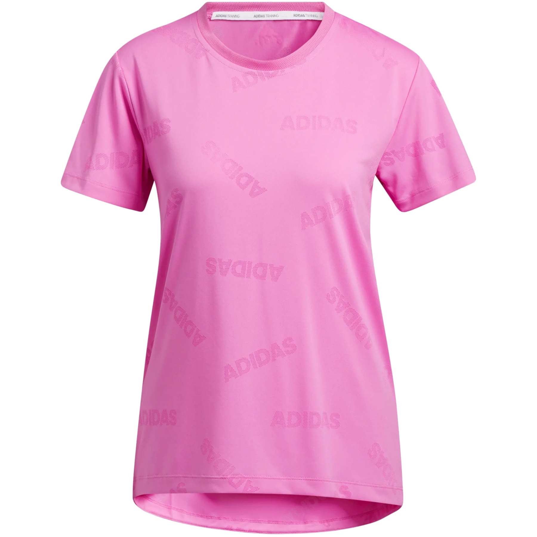 Image of adidas Women's Aeroknit Tee Shirt - screaming pink/wild pink GQ9429