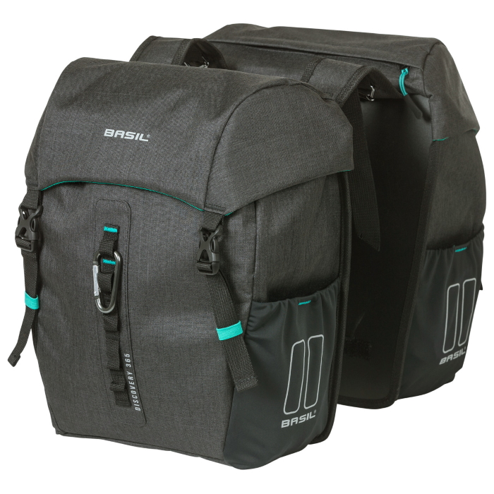 Picture of Basil Discovery 365D Double Bag Pannier - black melee