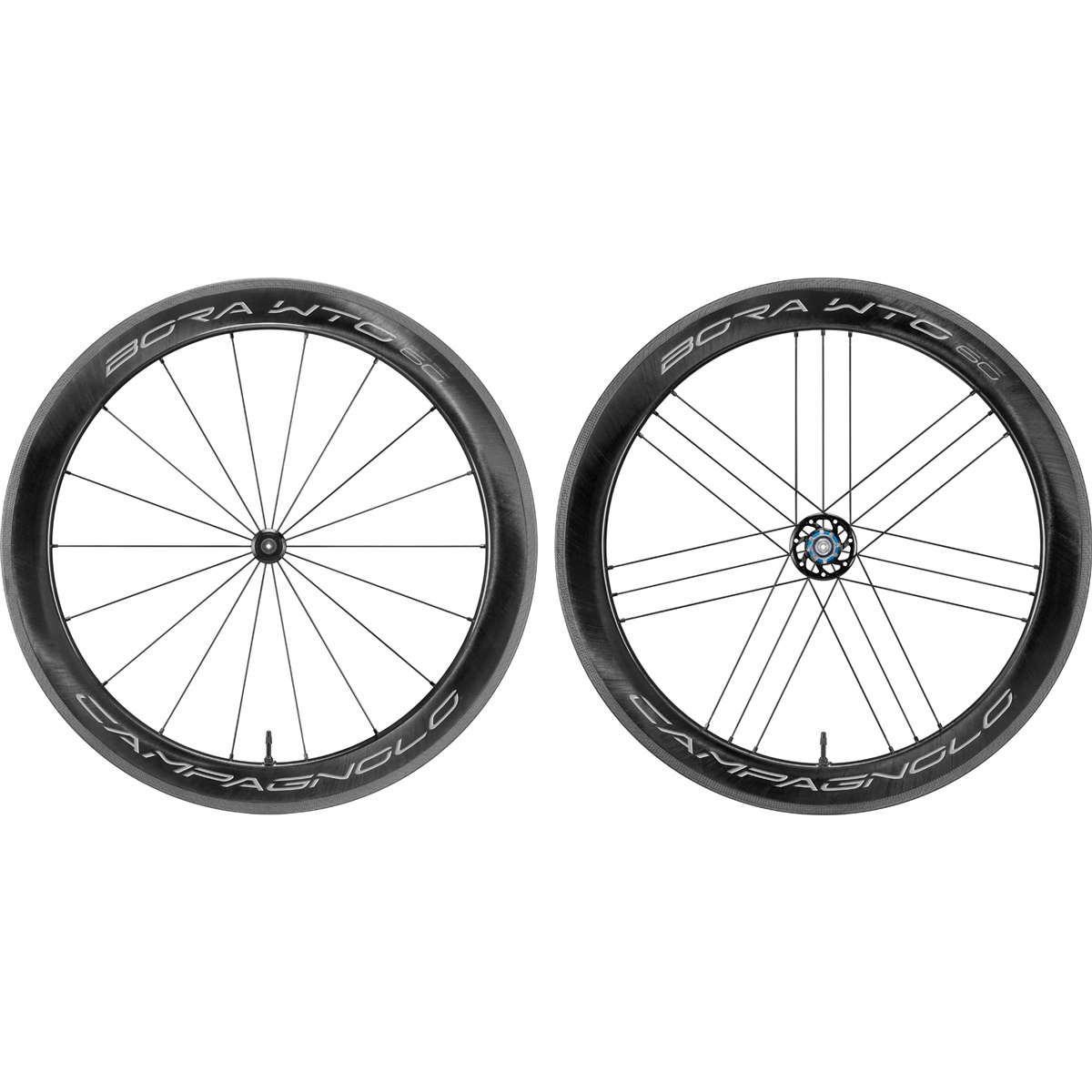Picture of Campagnolo Bora WTO 60 Wheelset - 28&quot; | Carbon | 2-Way Fit - QR 100/130 - Bright