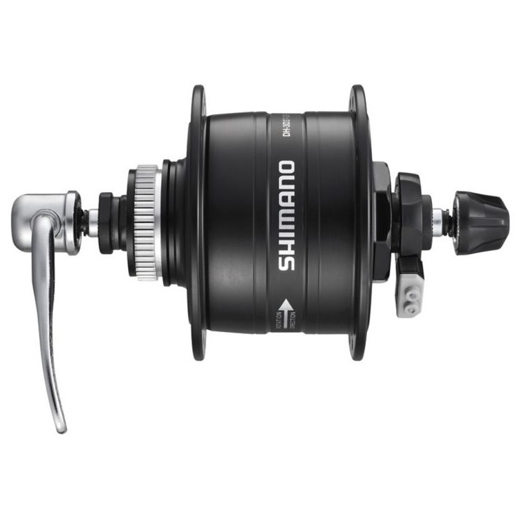 Productfoto van Shimano DH-3D37-QR Hub Dynamo - Centerlock - 9x100mm QR - black