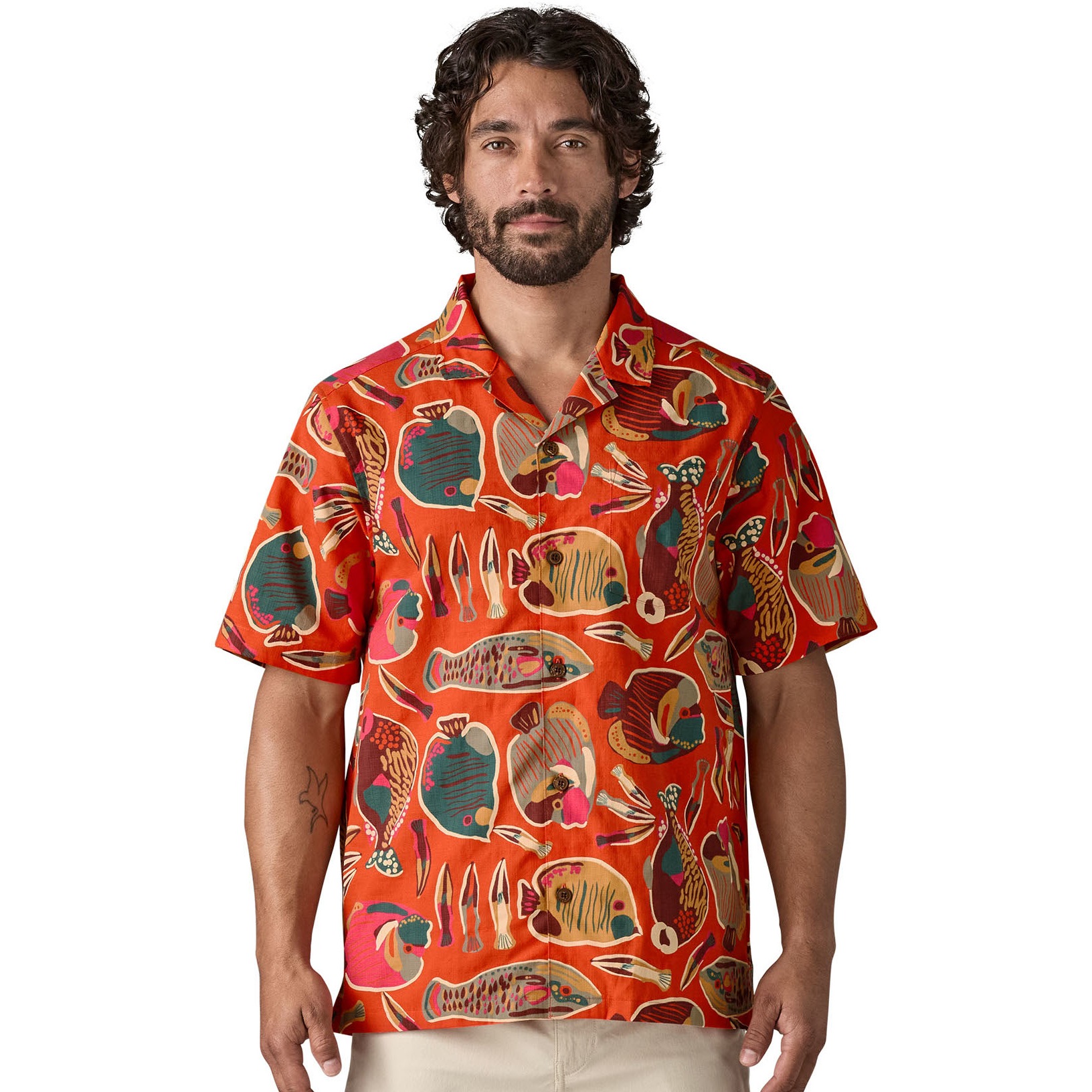 Produktbild von Patagonia Tidal Threads Camp Hemd Herren - Wrasse: Pollinator Orange