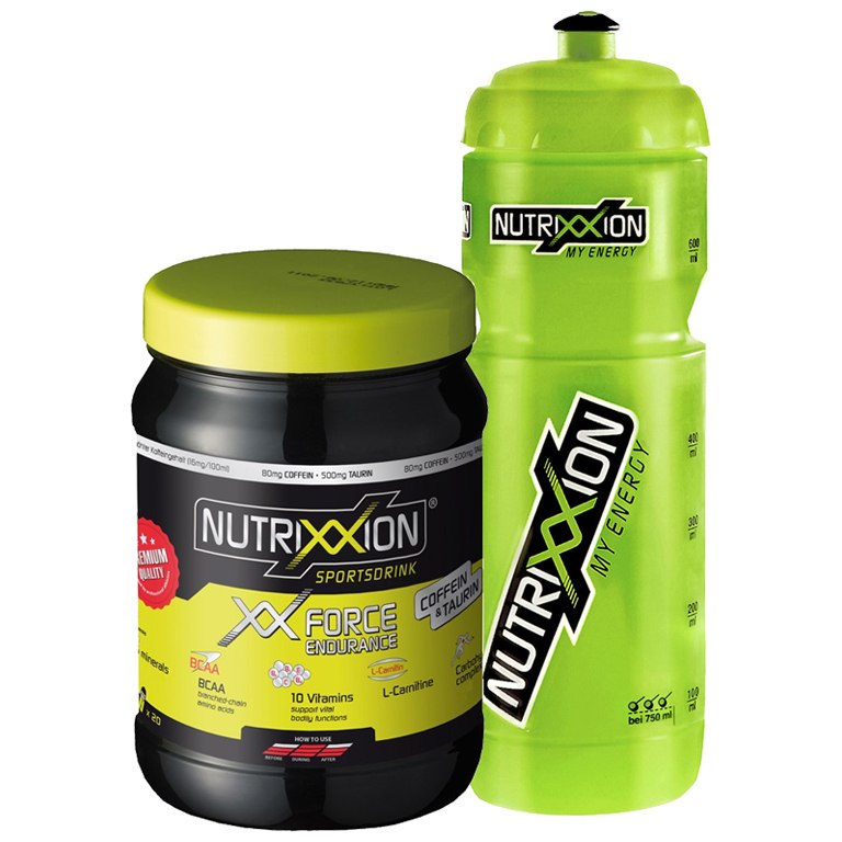 Produktbild von Nutrixxion Special Set - Endurance XX Force Drink 700g + gratis Trinkflasche (800ml)