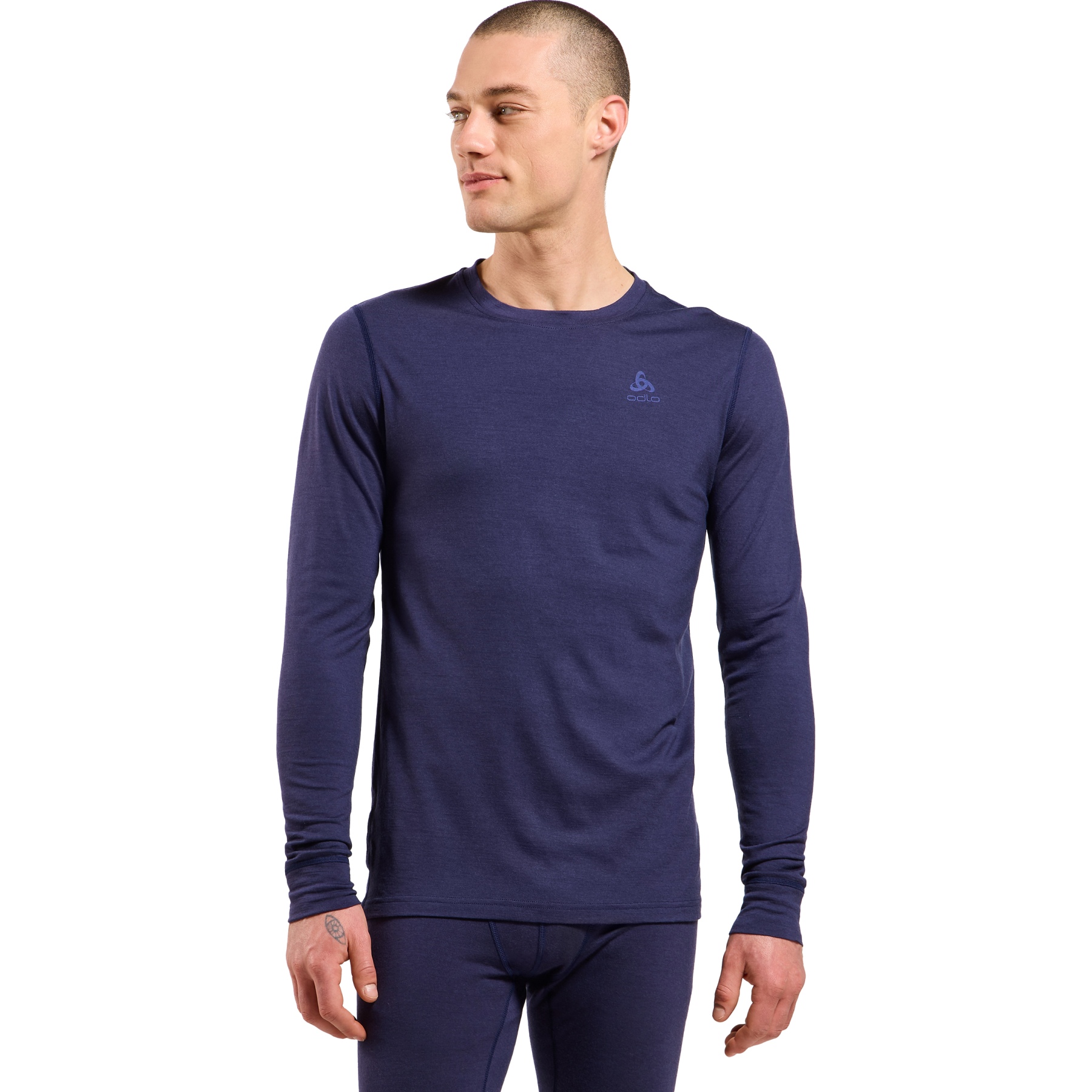 Immagine prodotto da Odlo Maglia Intima Maniche Lunghe Uomo - Natural Merino 200 Crew Neck - eclipse