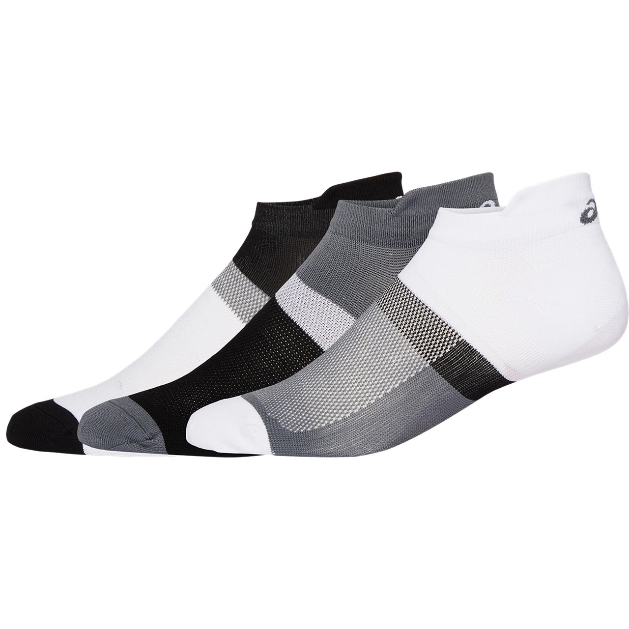 Image of asics Color Block Ankle Sock - 3 Pairs - performance black