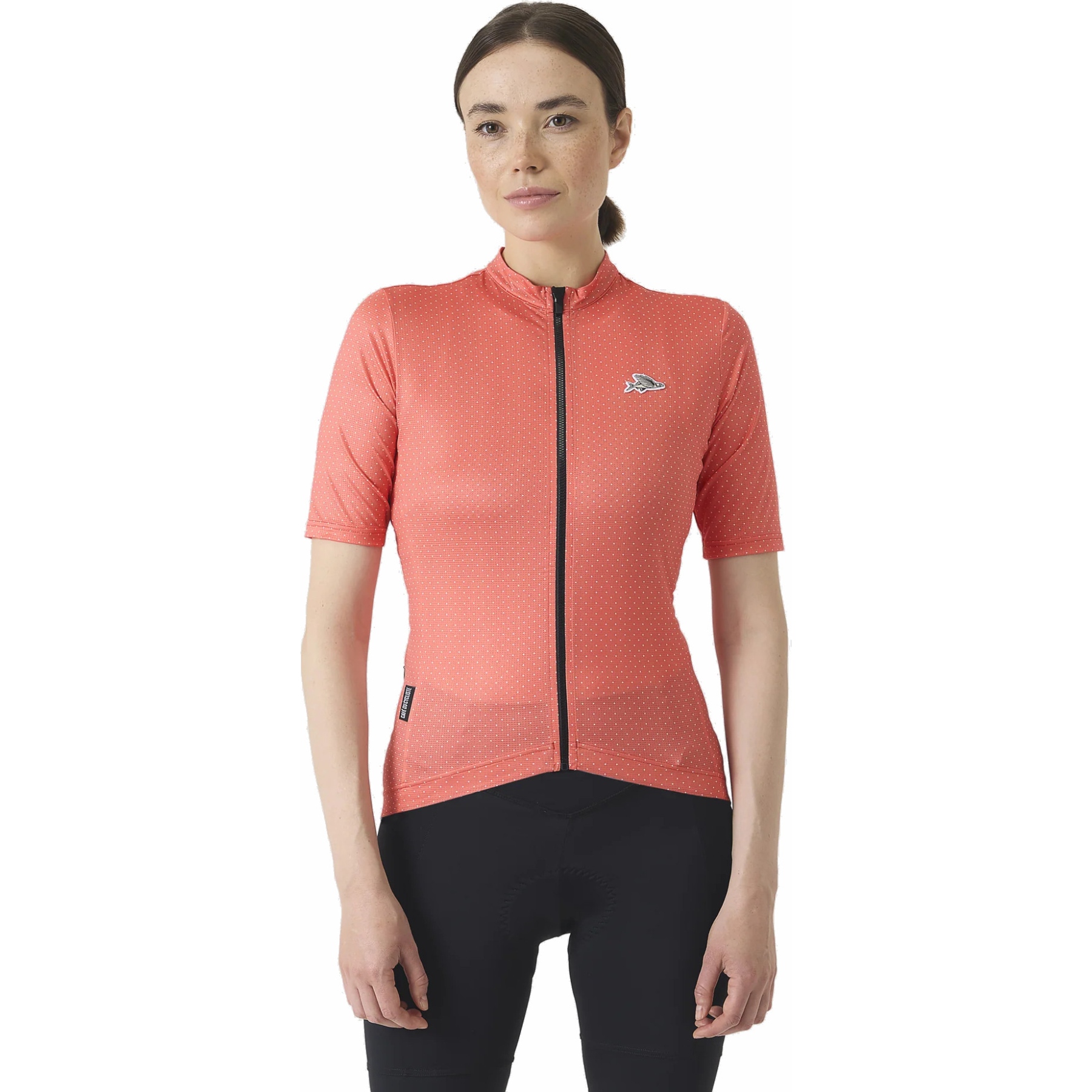 Женское трикотажное платье Café du Cycliste Fleurette с коротким рукавом - огонь