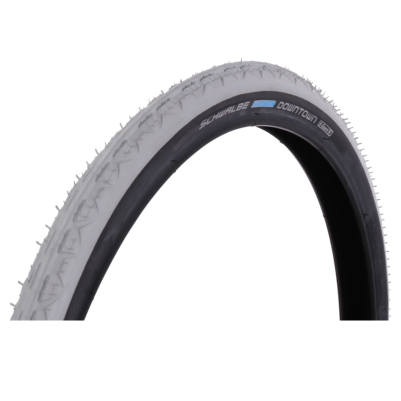 Picture of Schwalbe Downtown Wire Bead Tire - Active | GRC | K-Guard - 24x1 3/8&quot; | Grey/Black