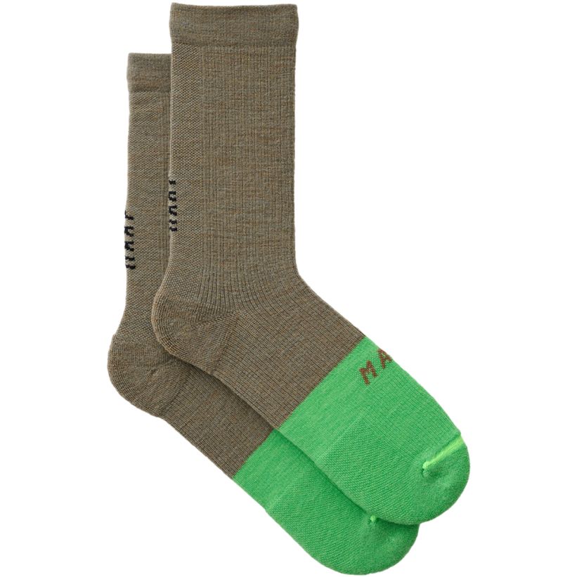 Bild von MAAP Division Merino Socken - fungi/lime drop
