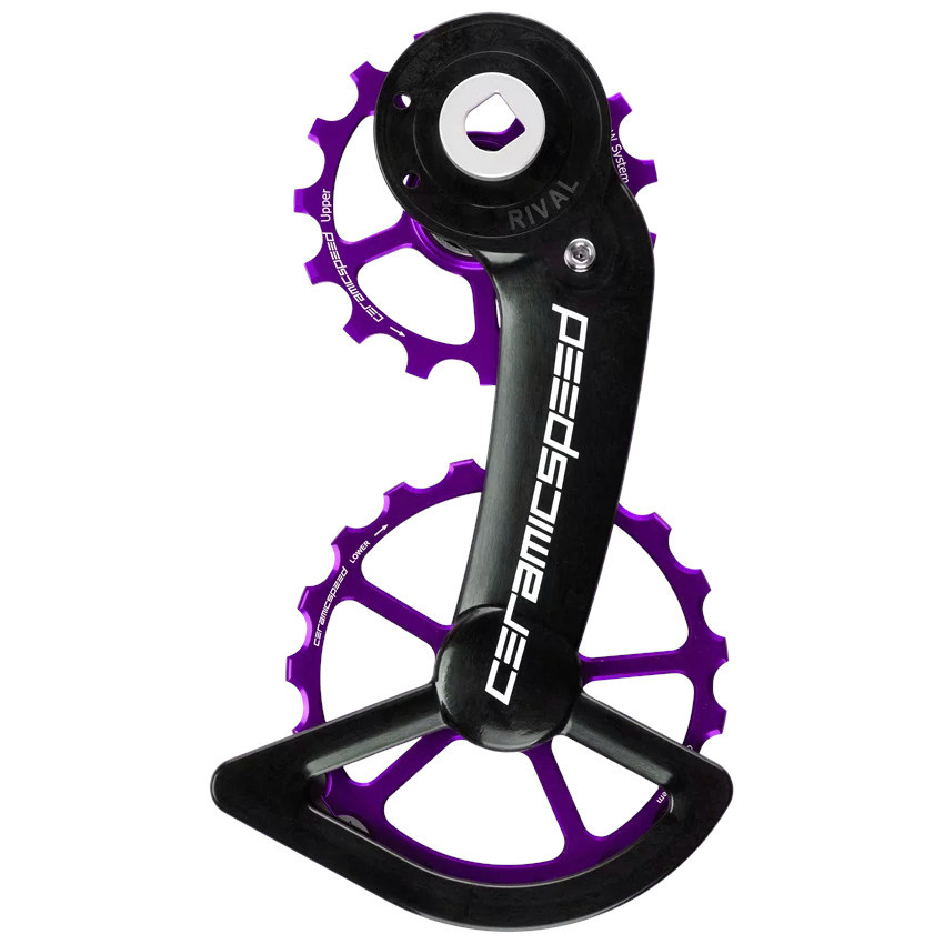 Система шкивов переключения передач CeramicSpeed OSPW - Лимитированная серия Cerakote | Подшипники с покрытием | для SRAM Rival AXS - фиолетовый
