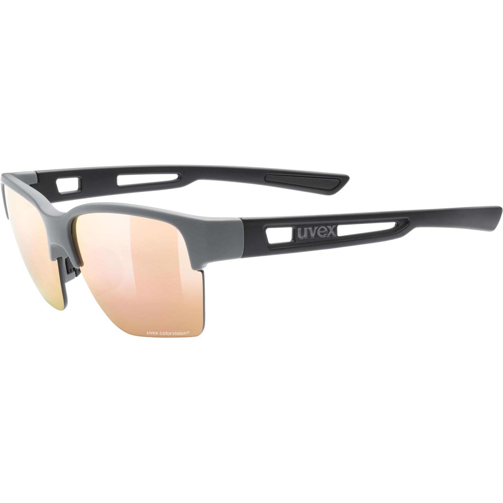 Picture of Uvex sportstyle 805 CV Glasses - rhino black mat/colorvision mirror champagne