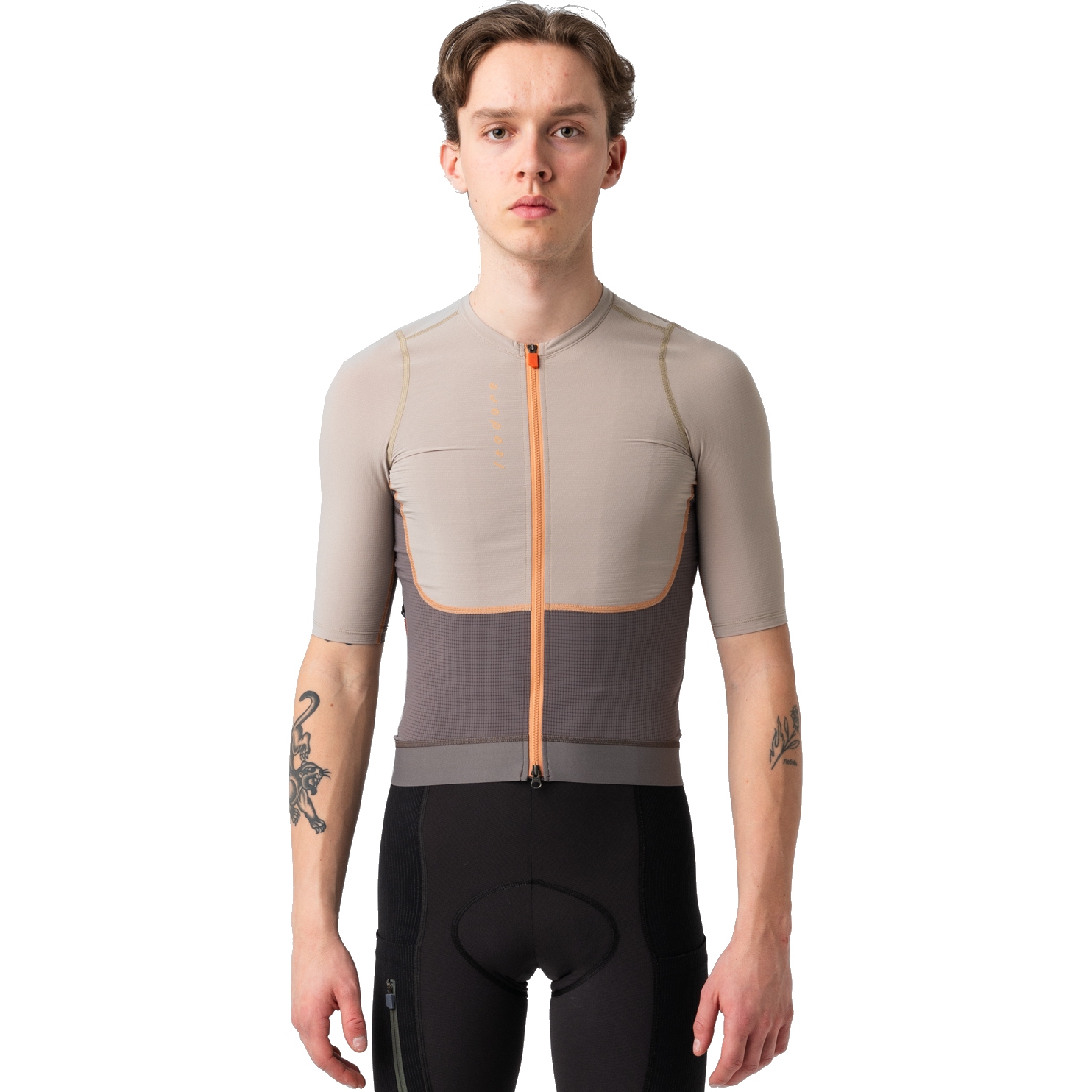 Picture of Isadore Distance Performance Wool Cycling Jersey Men - Cement