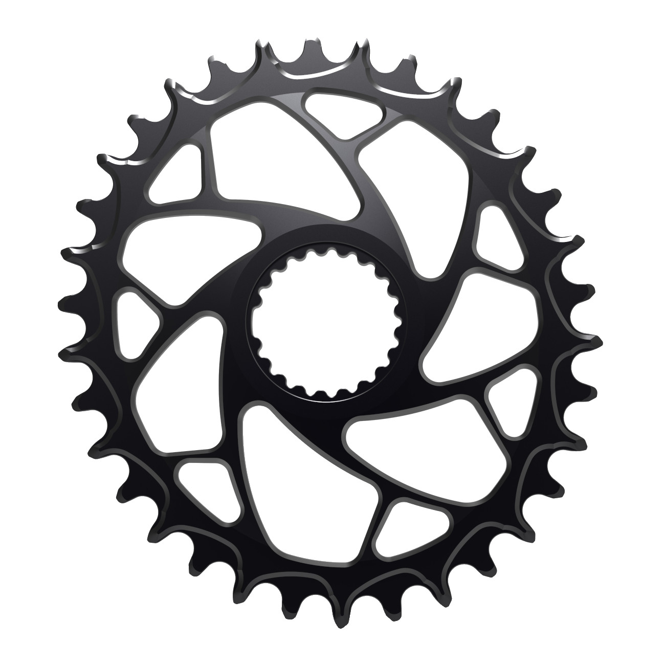 Productfoto van Alugear ELM Narrow Wide Boost MTB Chainring - Oval - for 1x Shimano 12-spd Direct Mount