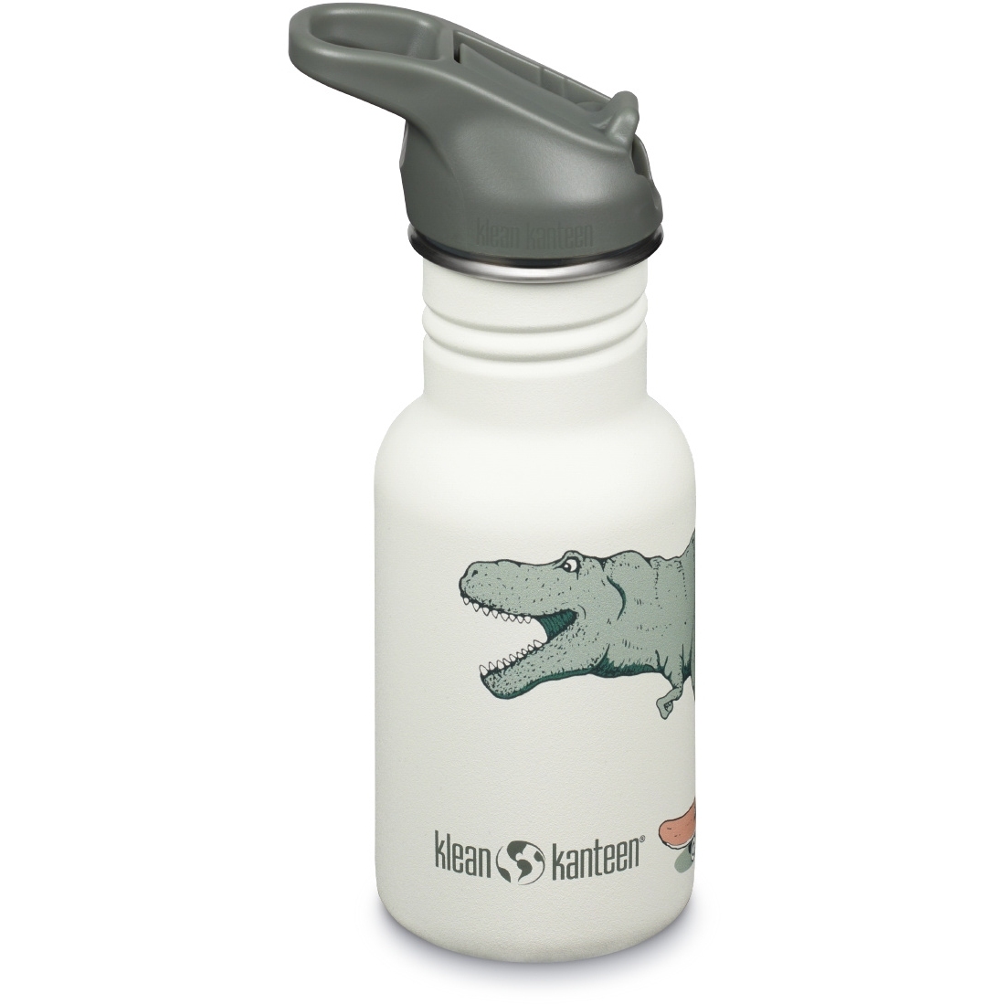 Productfoto van Klean Kanteen Kid Classic Flip Sport Cap Drinkfles - 355 ml - dino skate