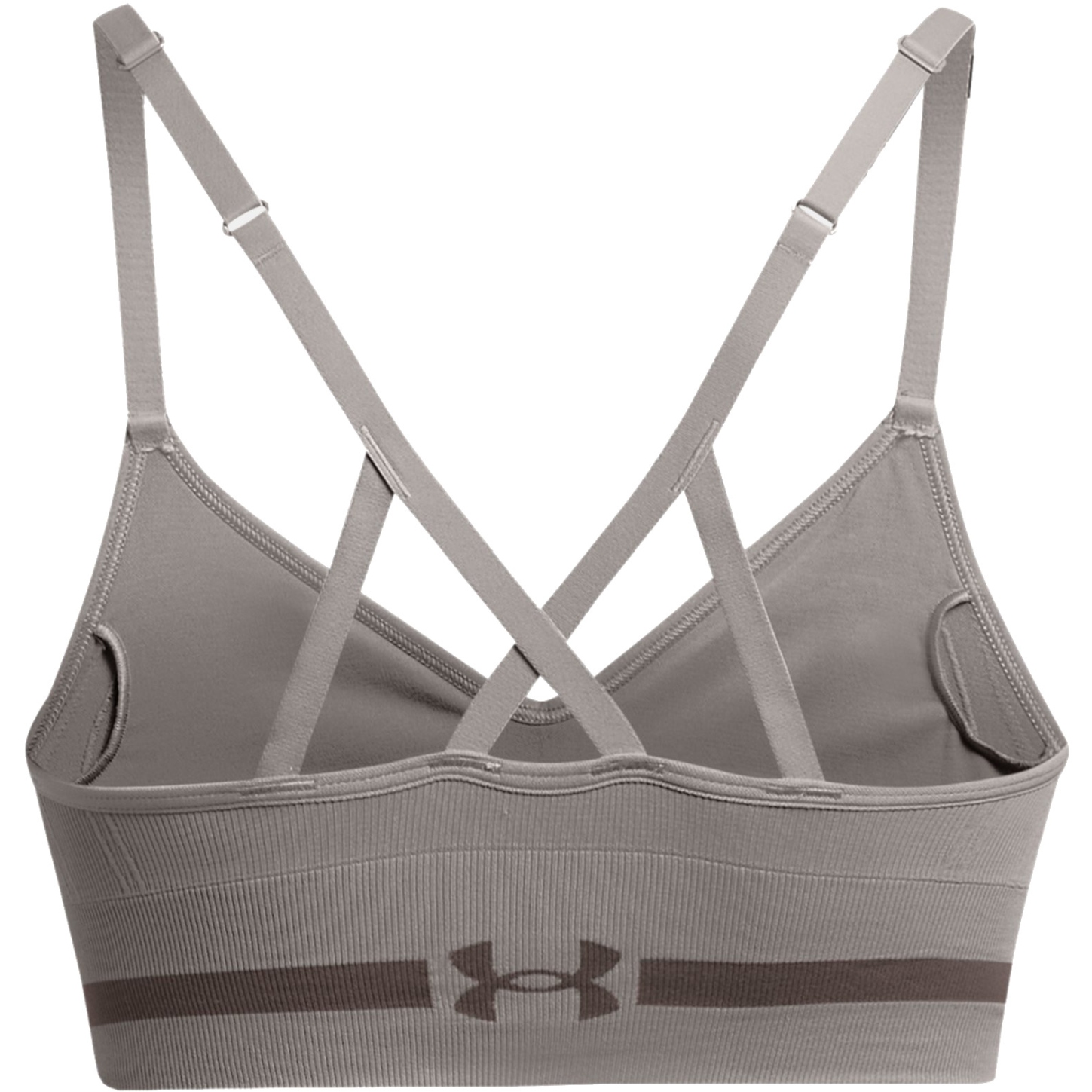 Under Armour SEAMLESS LOW LONG BRA - Light support sports bra -  pewter/fresh clay/stone 