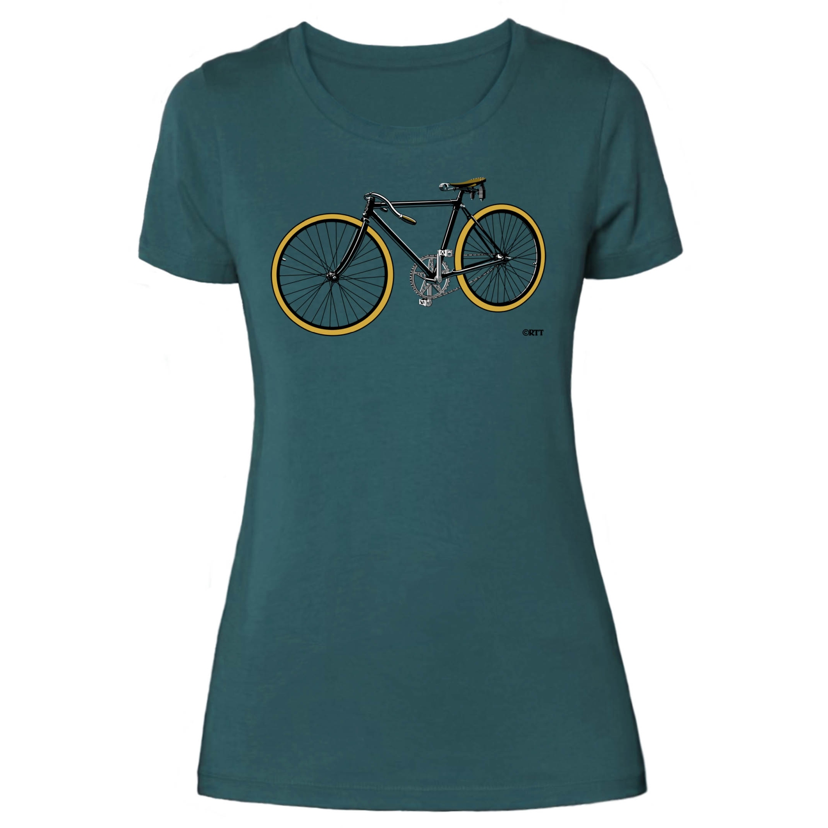 Produktbild von RTTshirts Fahrrad T-Shirt Retro Rennrad Damen - blau