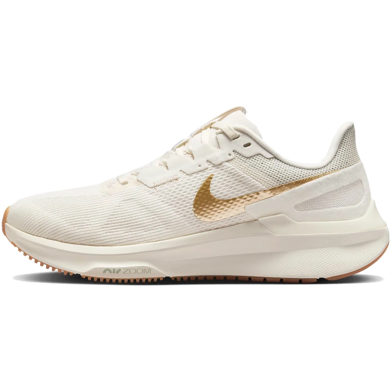 Nike Structure 25 Laufschuhe Damen phantom white gum light brown metallic gold DJ7884 007