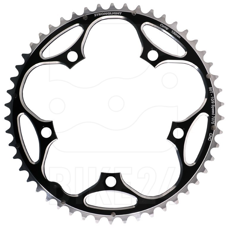 Productfoto van Stronglight Road Chainring - 5-Arm - 130mm - for Shimano 9/10-Speed - black