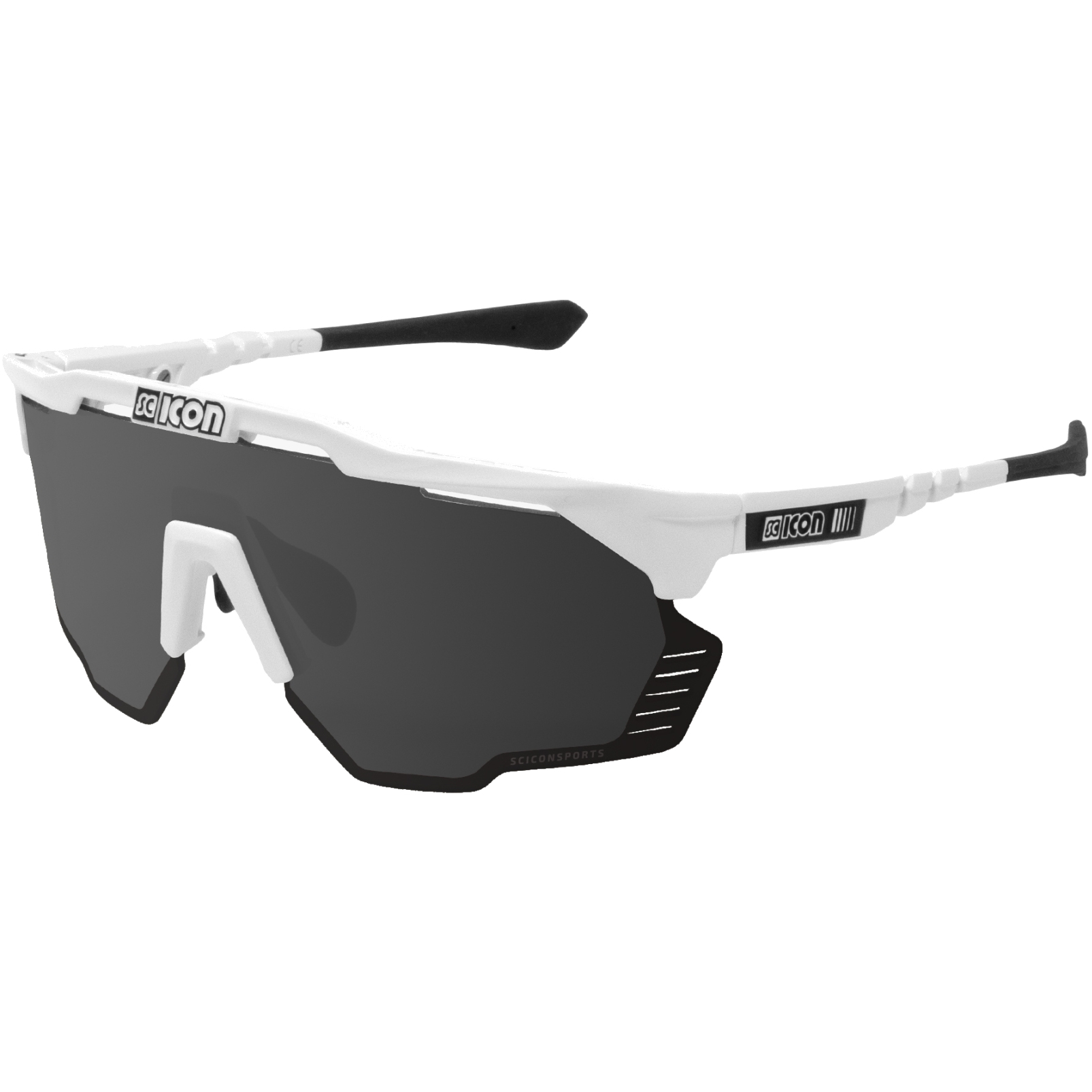 Produktbild von Scicon Aeroshade Kunken Brille - White Gloss / Multimirror Silver