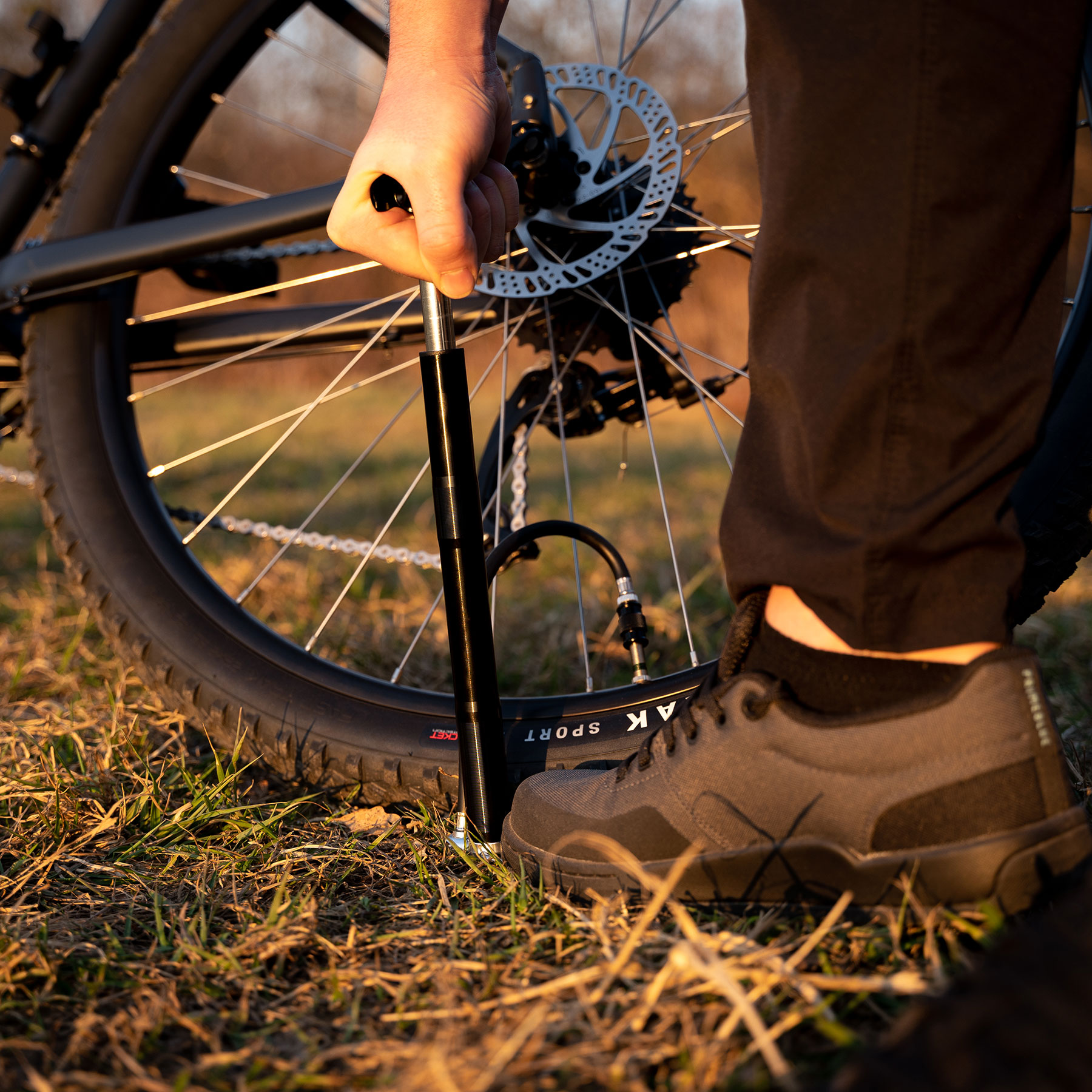 Mini floor bike pump on sale