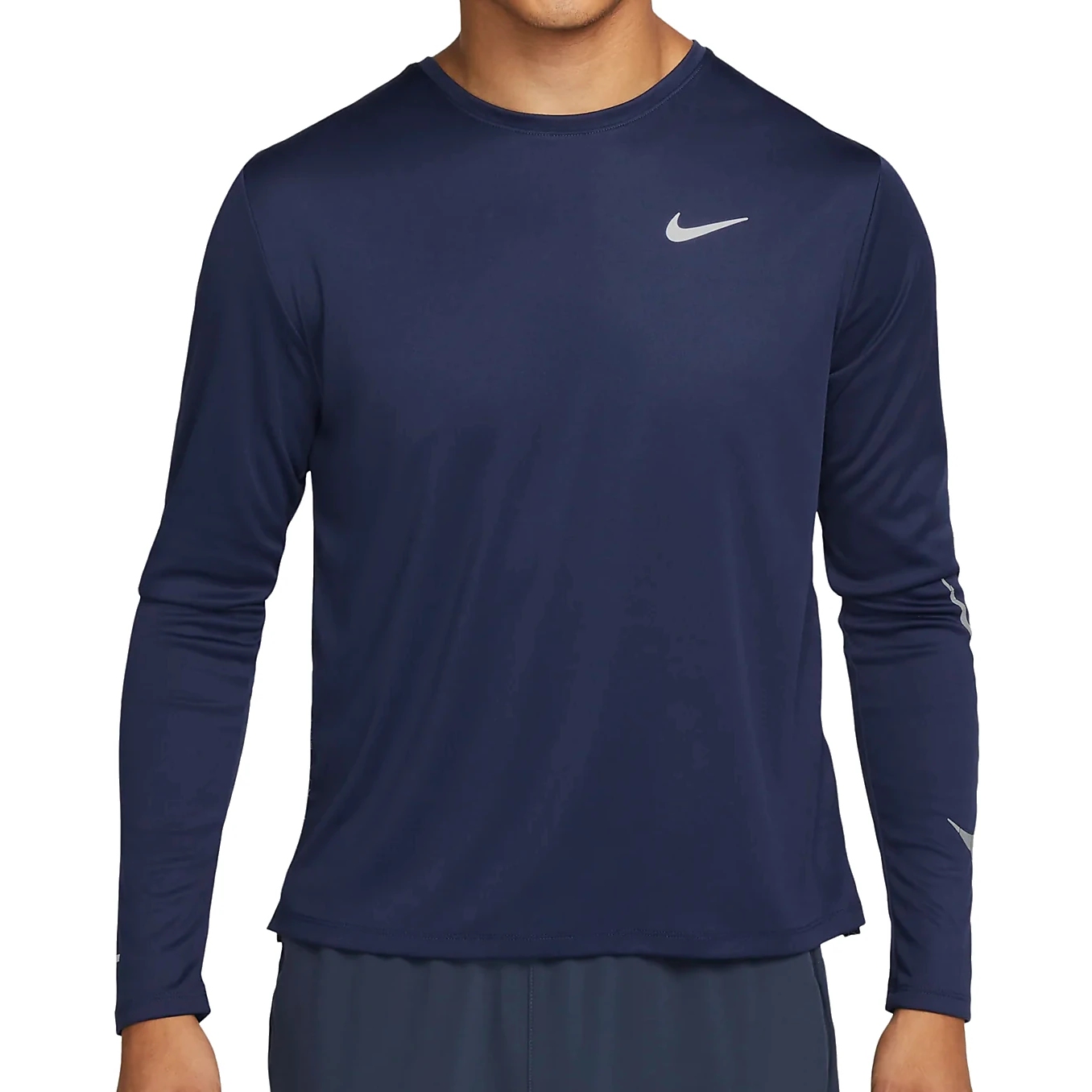 Nike T-Shirt Manches Longues Homme - Dri-FIT Miler Run Division Flash -  midnight navy/reflective silver DQ6493-410