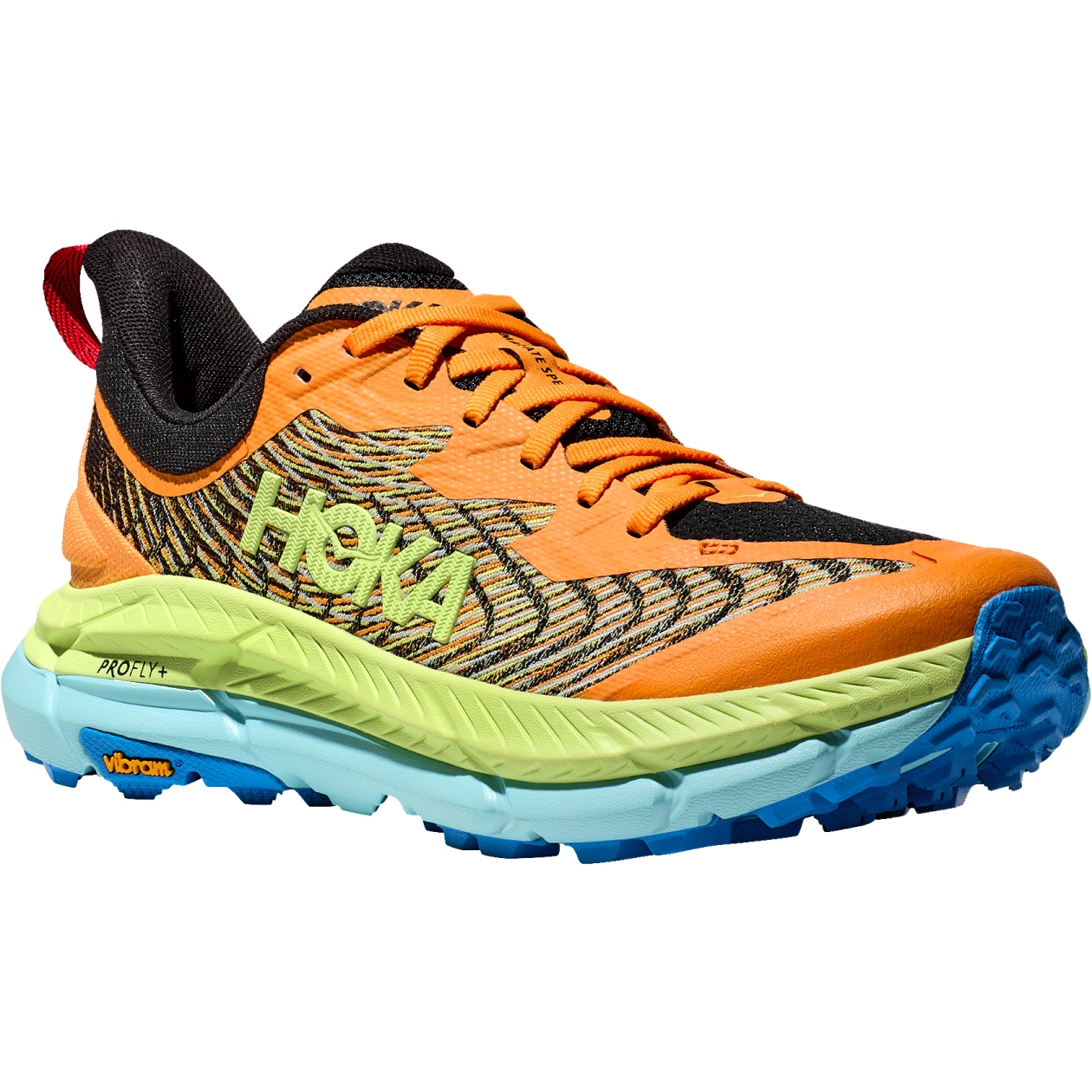 Photo produit de Hoka Chaussures Running Homme - Mafate Speed 4 - solar flare / lettuce