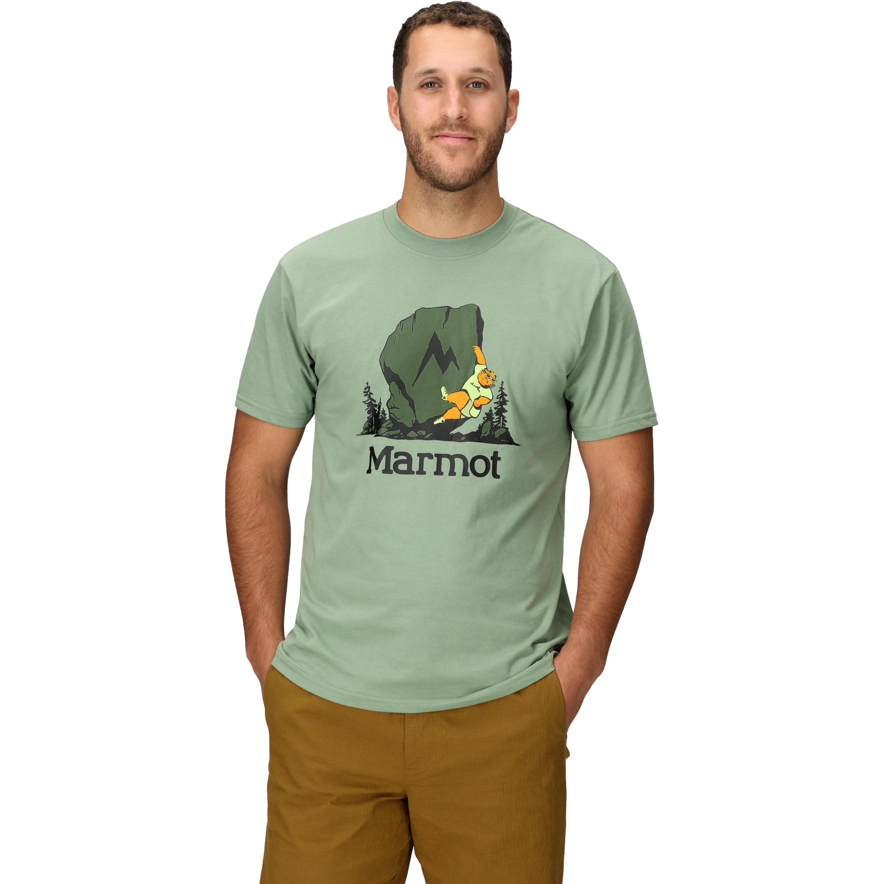 Picture of Marmot Bouldering Marty Short Sleeve Shirt Men - agate green