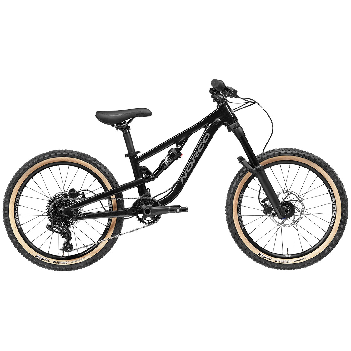 Productfoto van Norco Fluid 2 FS - 20&quot; Kids Mountain Bike - 2024 - black / charcoal