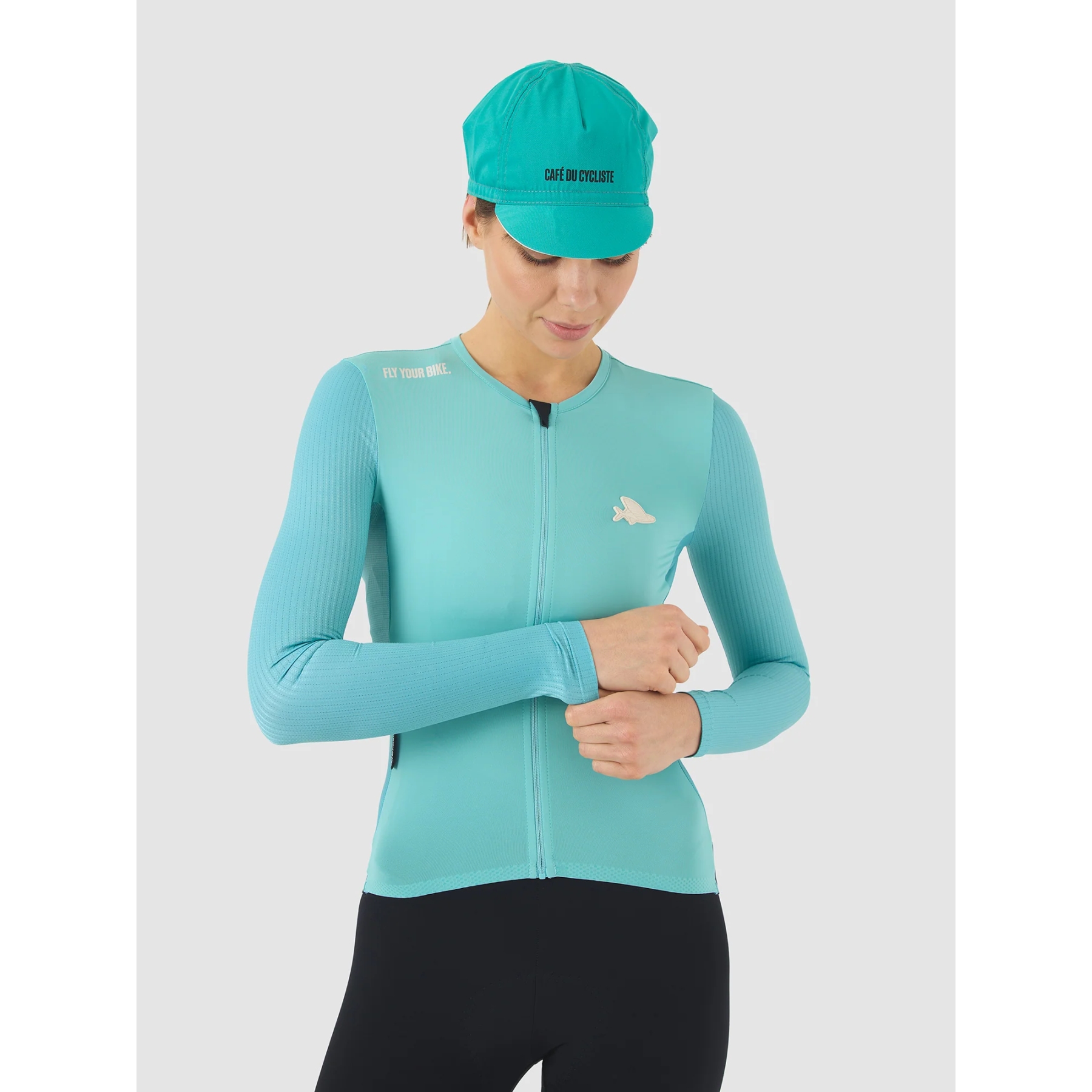 Café du Cycliste Roxane Long Sleeve Jersey Women - riviera