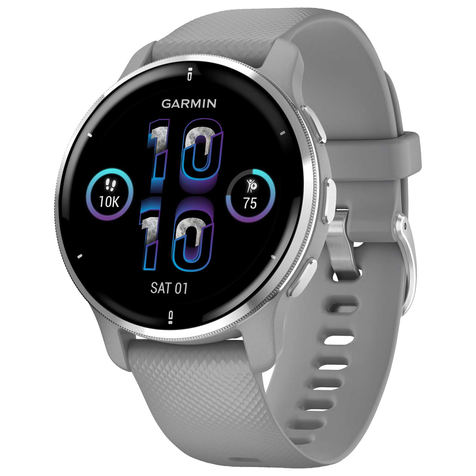Produktbild von Garmin Venu 2 Plus GPS Smartwatch - hellgrau/silber