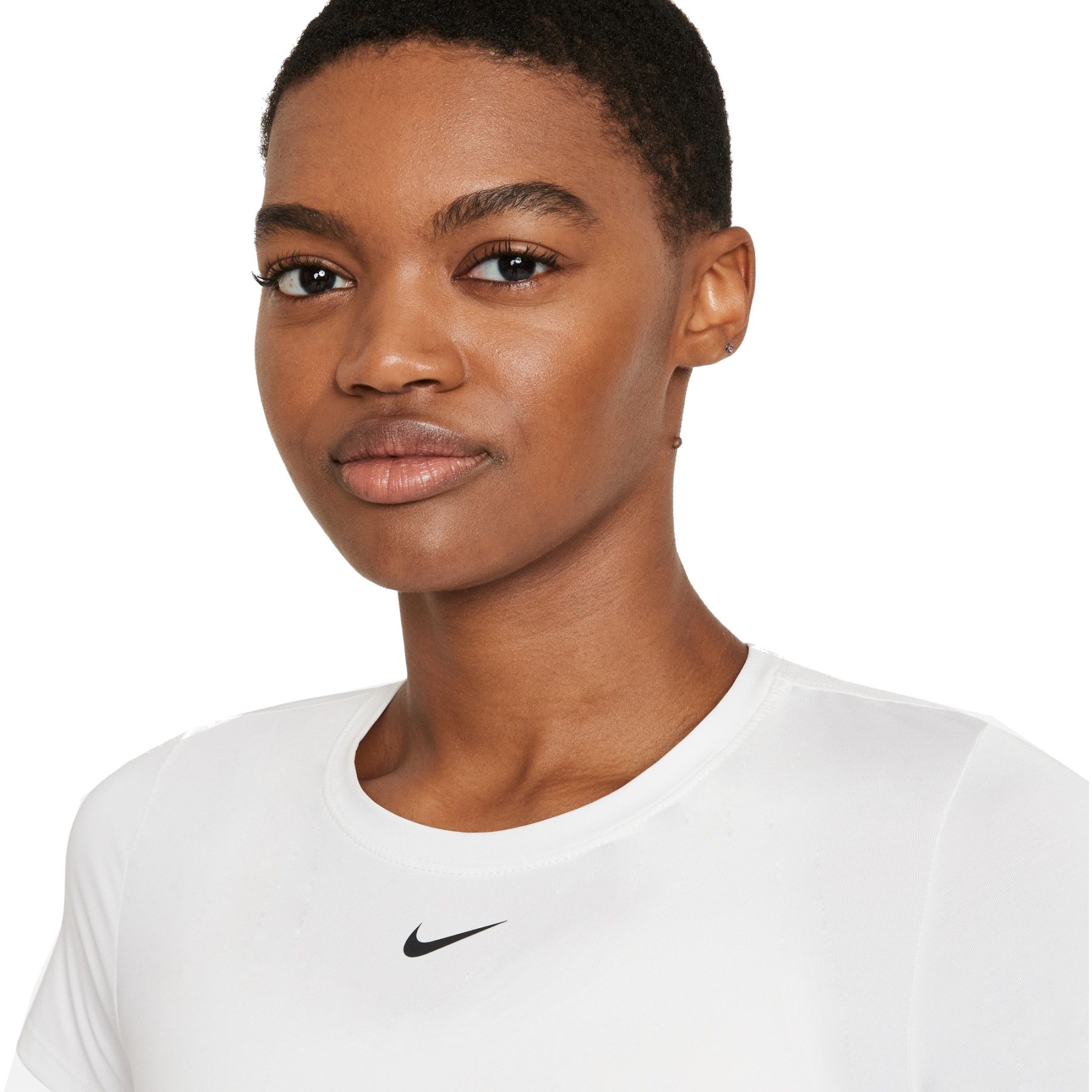 Nike Dri-FIT One Slim Fit Short-Sleeve Top Women - white/black