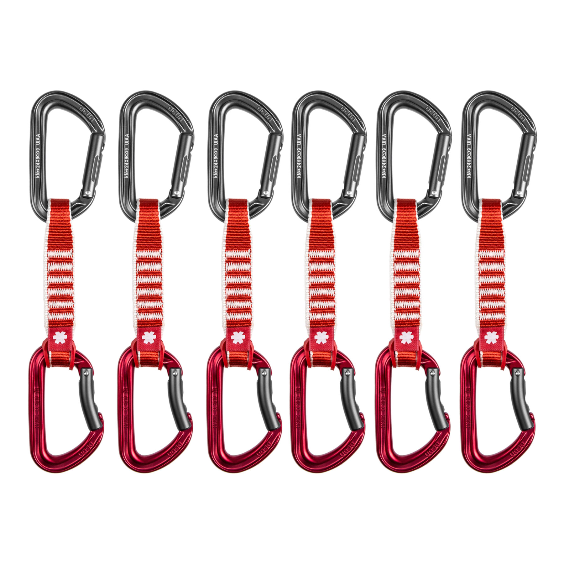 Picture of Ocún Hawk QD Zoom PA 15/22 mm Quickdraw Set - 12 cm - 6 Pack - red