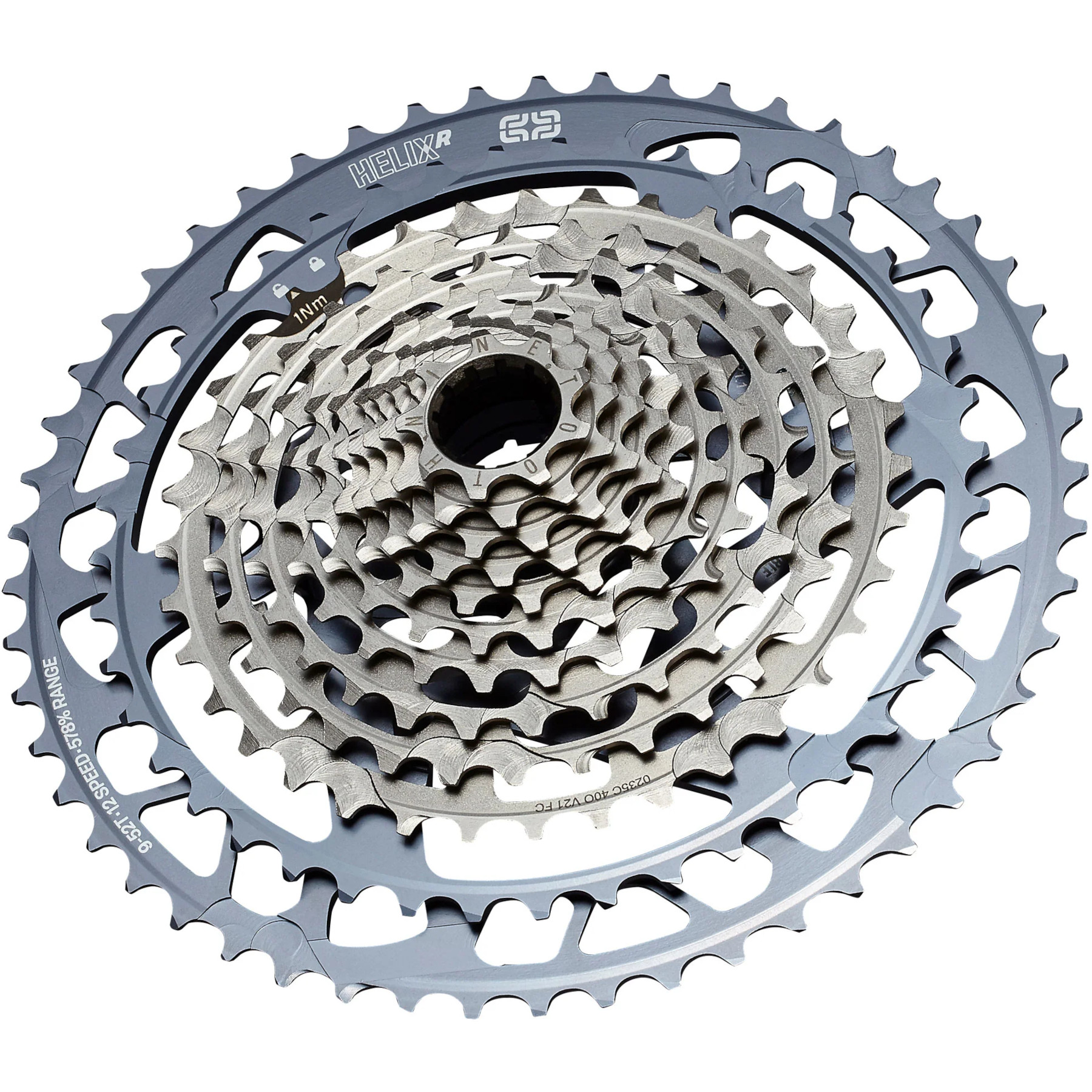 Picture of e*thirteen Helix Race Cassette | 12-Speed | 9-52 Teeth | SRAM XD/XDR - grey
