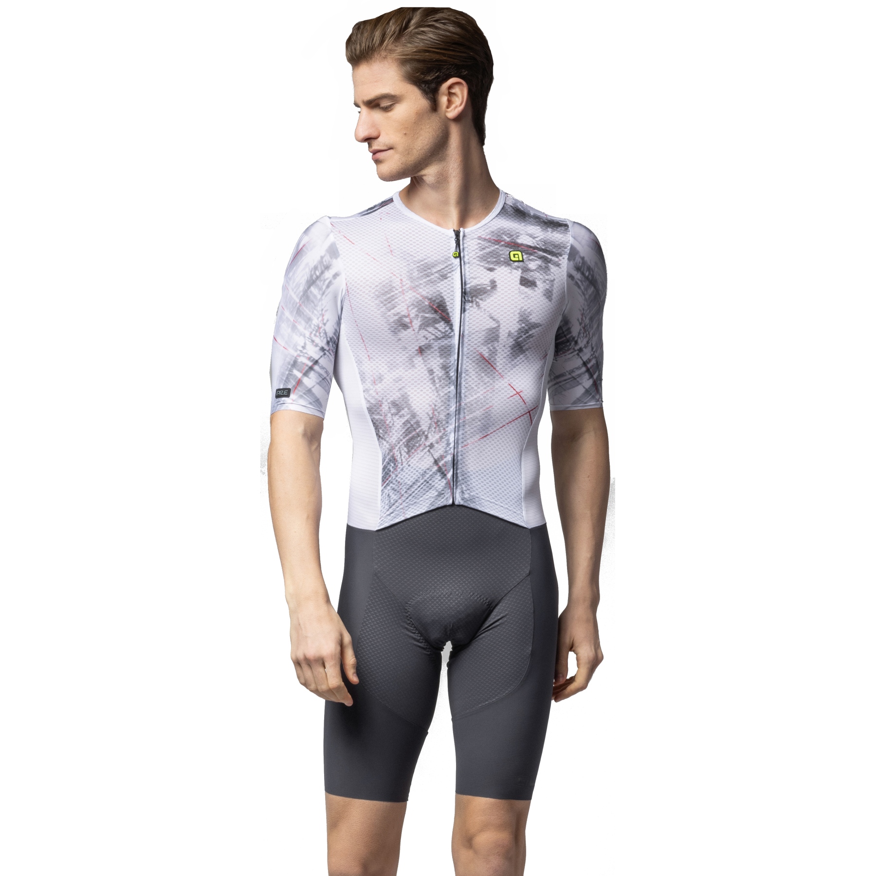 Photo produit de Alé Combinaison Vélo Homme - PR-E Mirror Strada - blanc