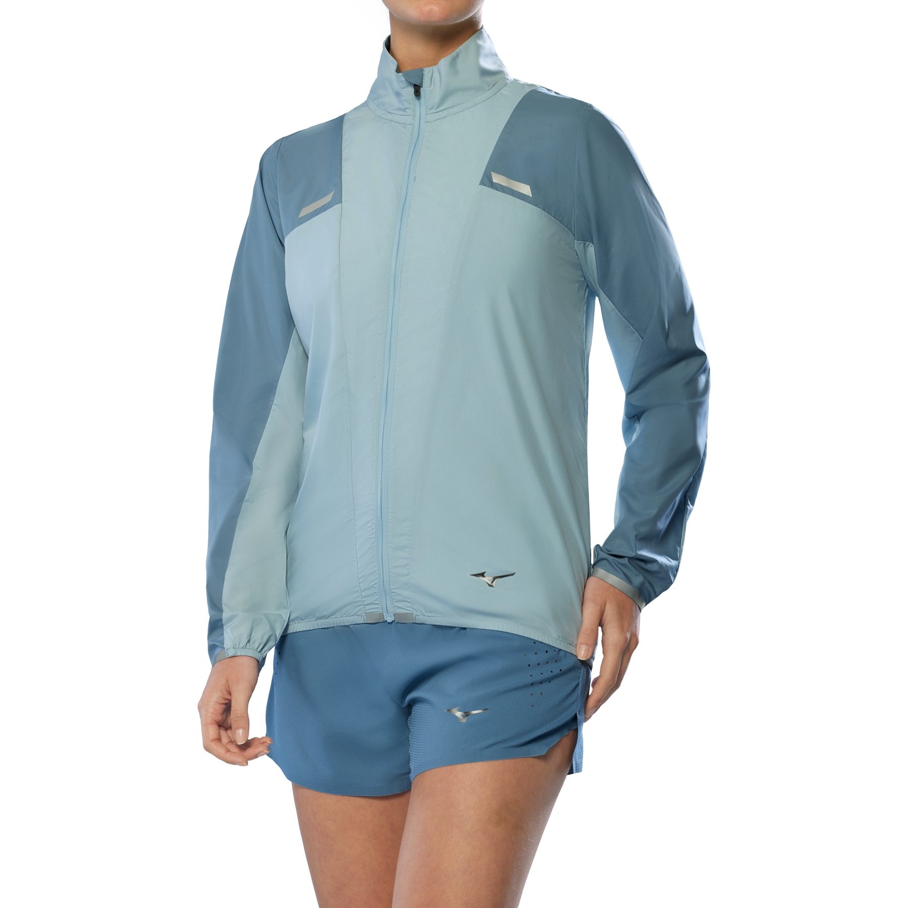 Produktbild von Mizuno Tech Light Jacke Damen - Citadel/Cloud Blue