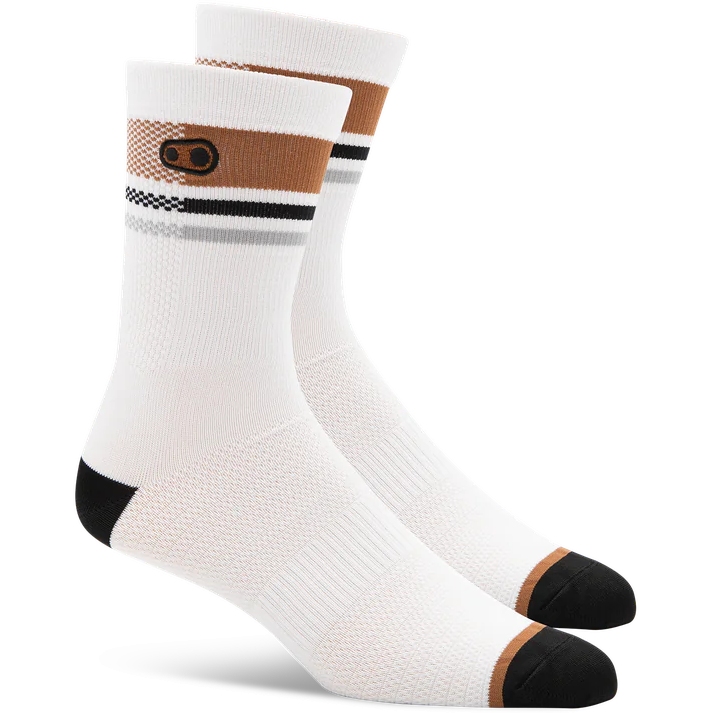 Picture of Crankbrothers Icon MTB Socks - white/brown/black