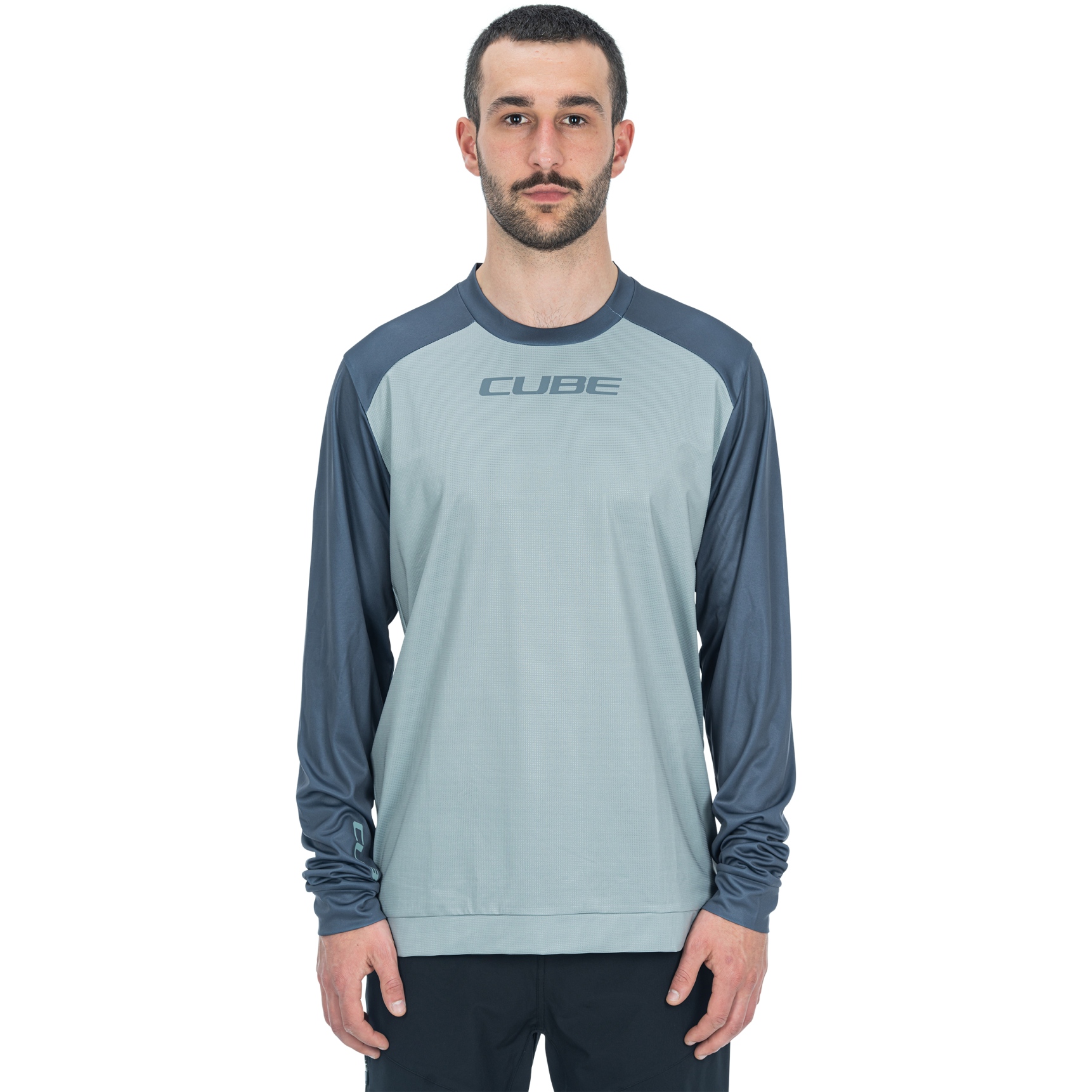 Picture of CUBE ATX Round Neck Jersey Long Sleeve Men - grey&#039;n&#039;anthracite
