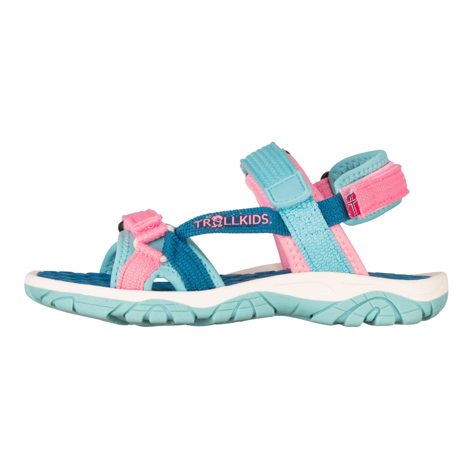 Productfoto van Trollkids Oslofjord Sandalen Kinderen - Harbor Blue/Aqua Haze/Peony Rose
