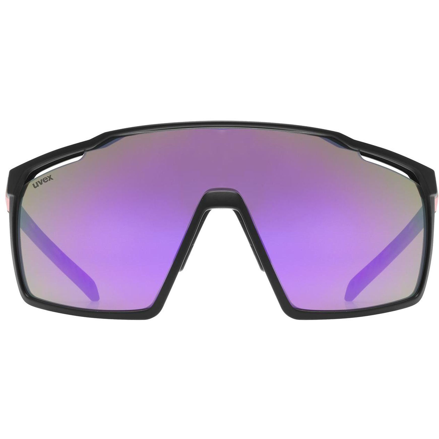 Uvex mtn perform Glasses - black-purple matt/supravision mirror purple