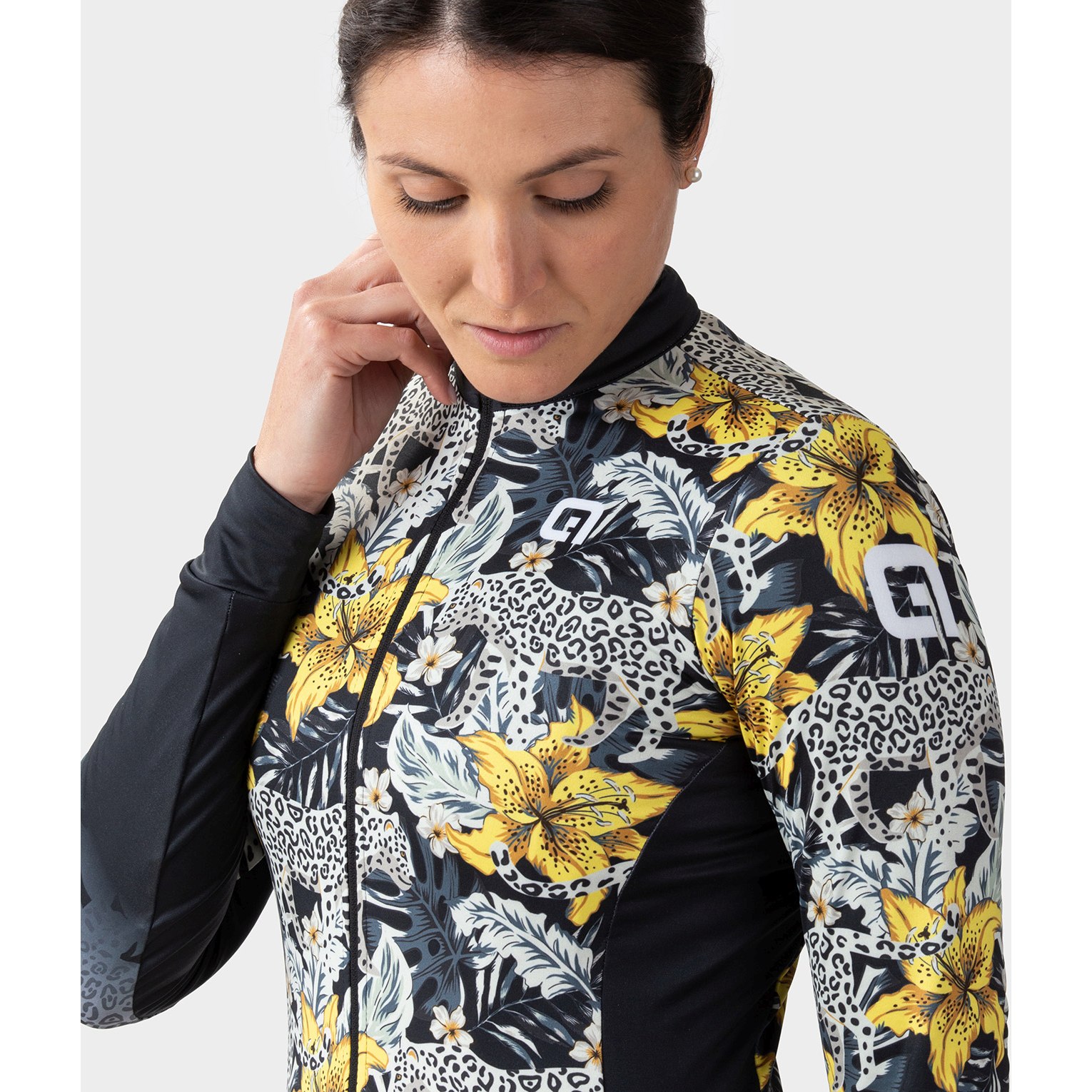 Maglia Ciclismo Alé Cycling Donna - Maniche Lunghe, Tessuto Termico, Grafica Floreale, Per 8-16°C - Foto 1