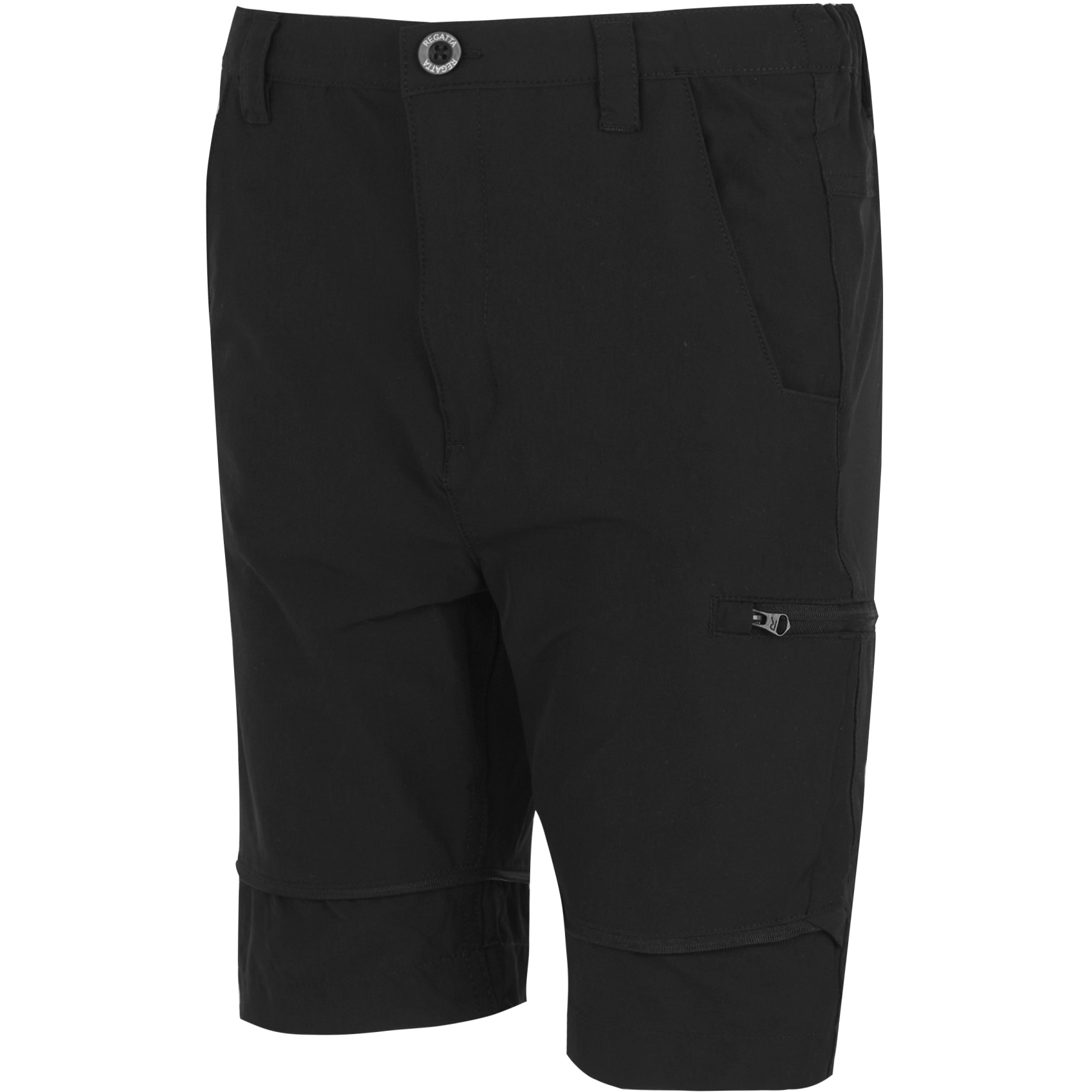 Regatta Pantaloni Bambini Highton Stretch Zip/Off Nero 800