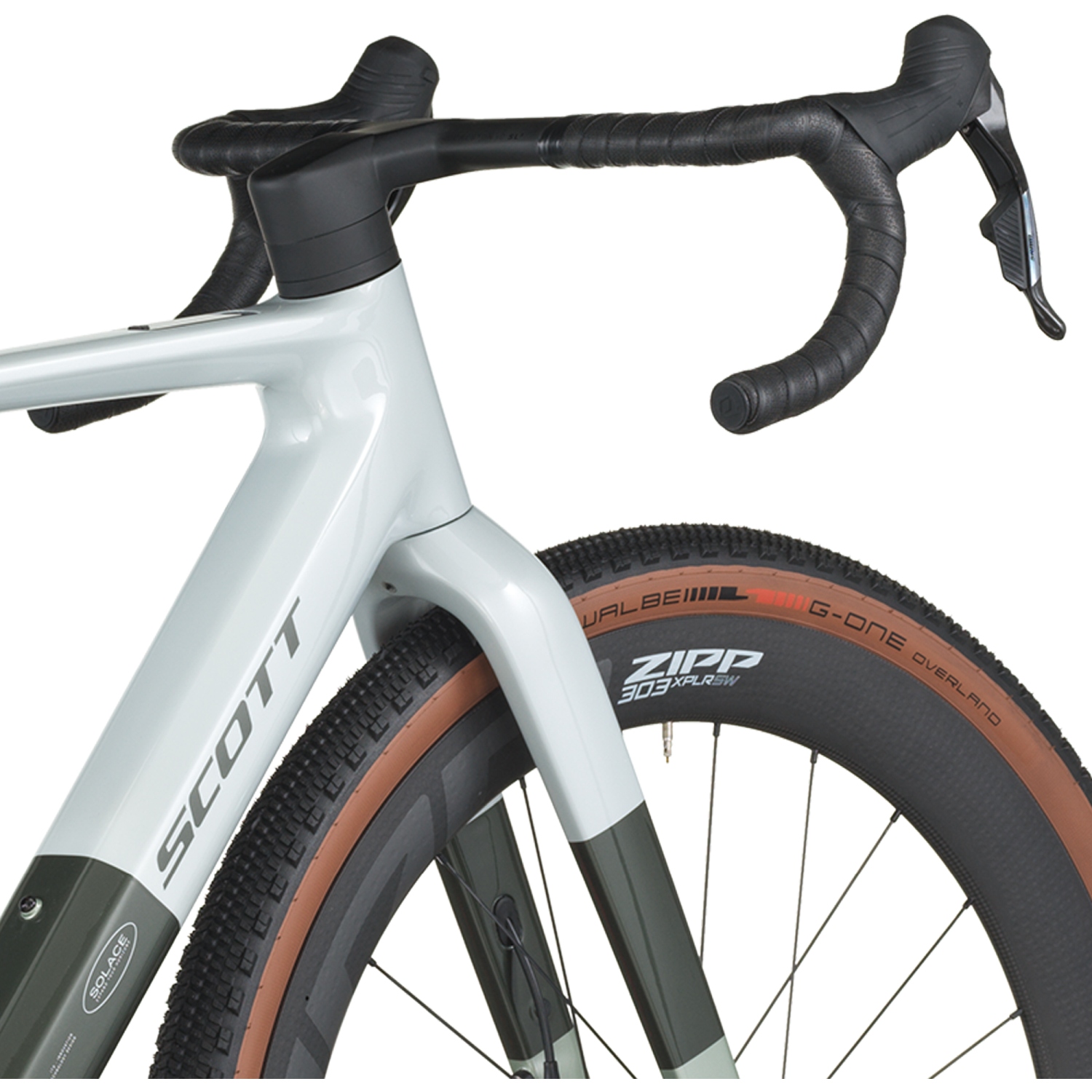 SCOTT SOLACE GRAVEL 10 - Carbon Gravel E-Bike - 2026 - pale green / beluga  grey | BIKE24