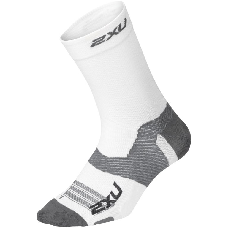 Bild von 2XU Men's Vectr Ultralight Crew Socken - white/grey